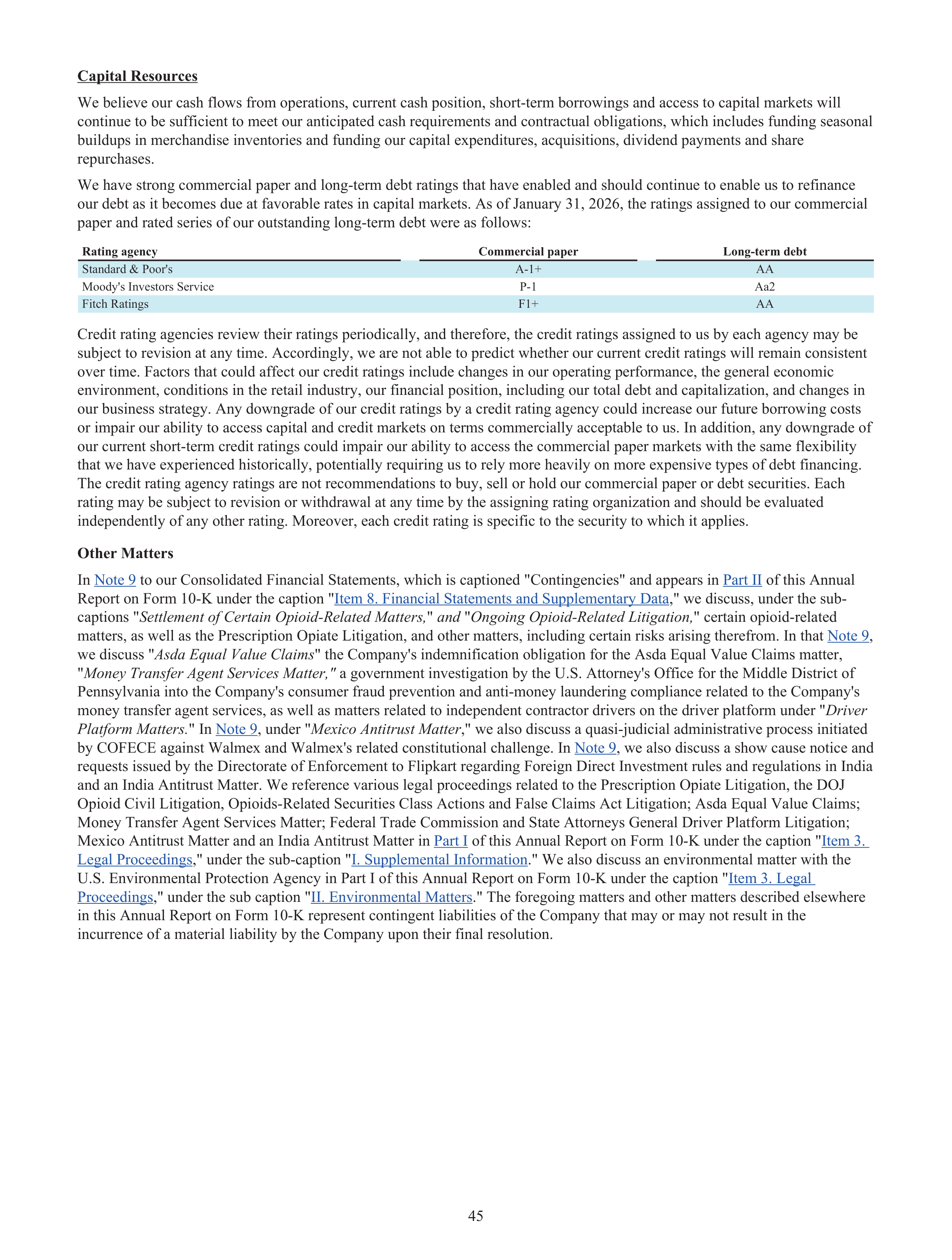 Walmart Annual Report — page 47