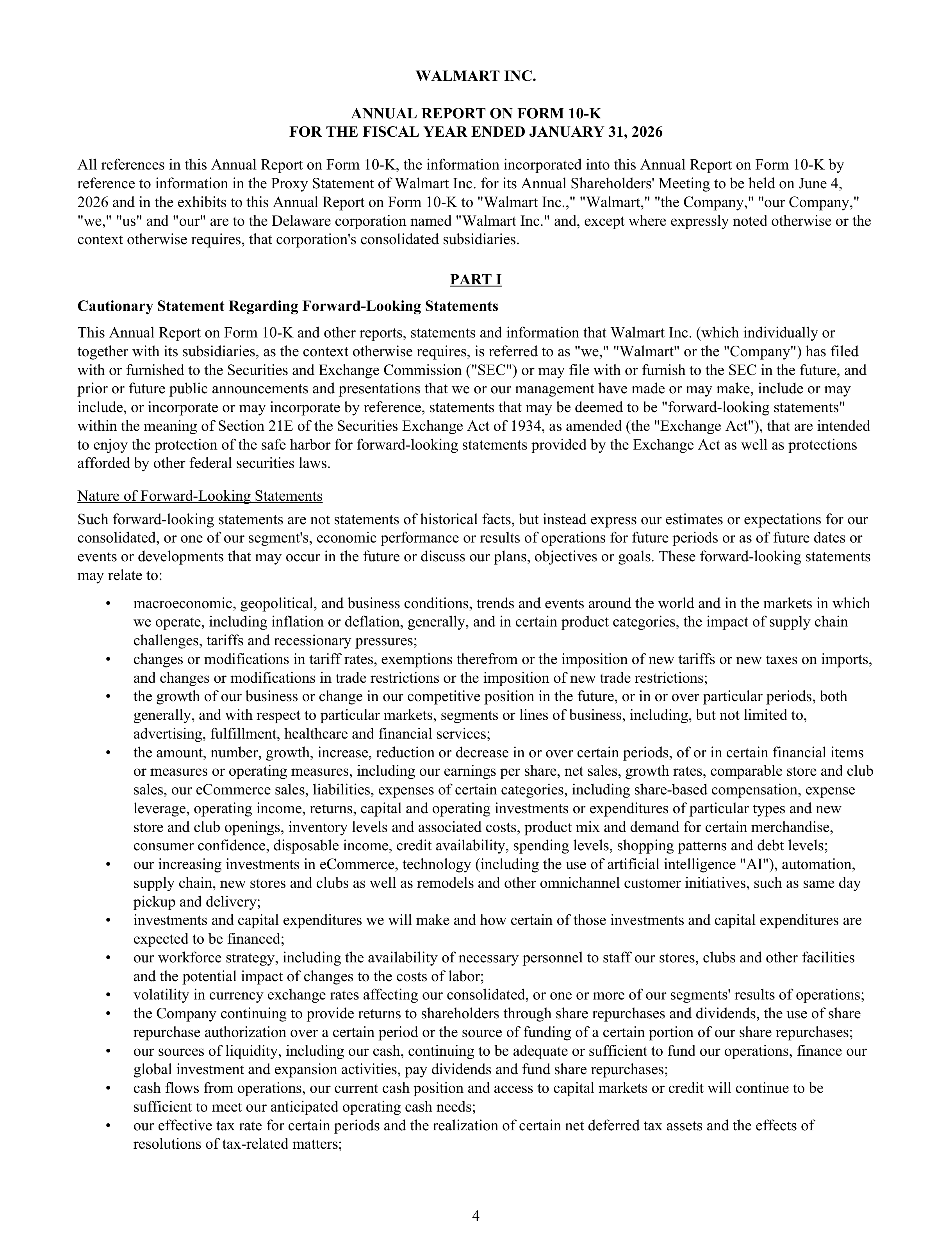 Walmart Annual Report — page 6