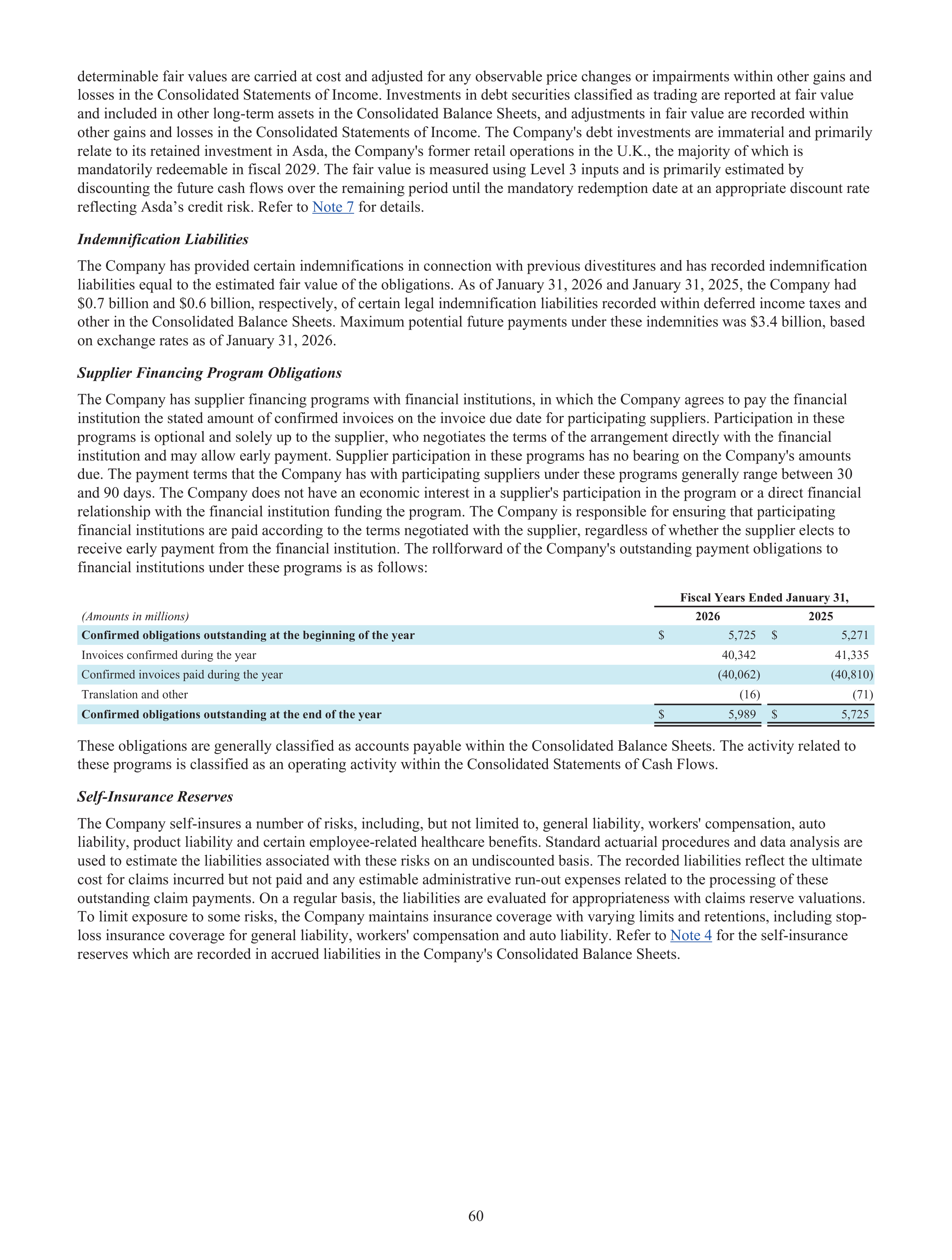 Walmart Annual Report — page 62