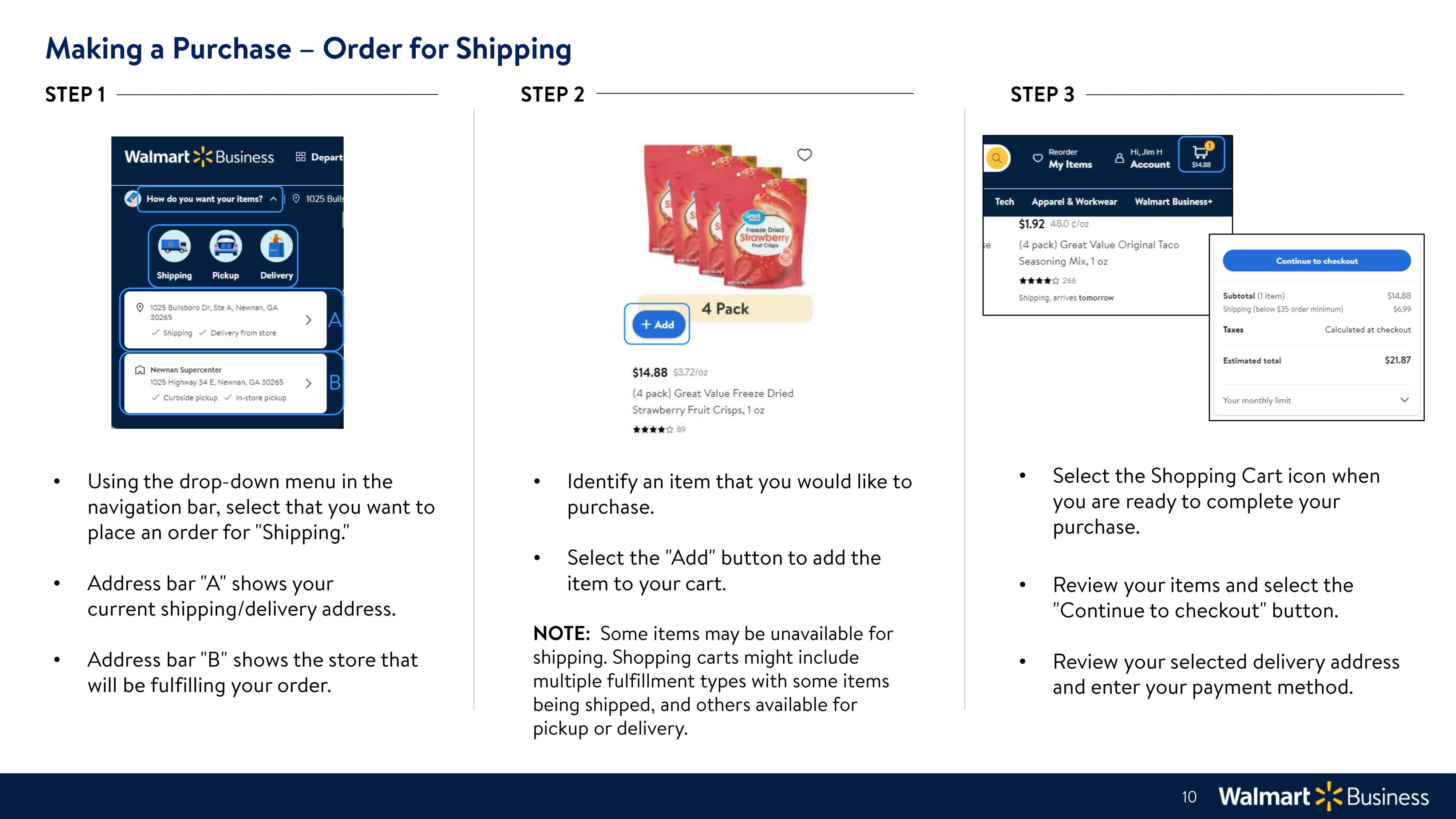 Walmart Business Onboarding Guide — page 10