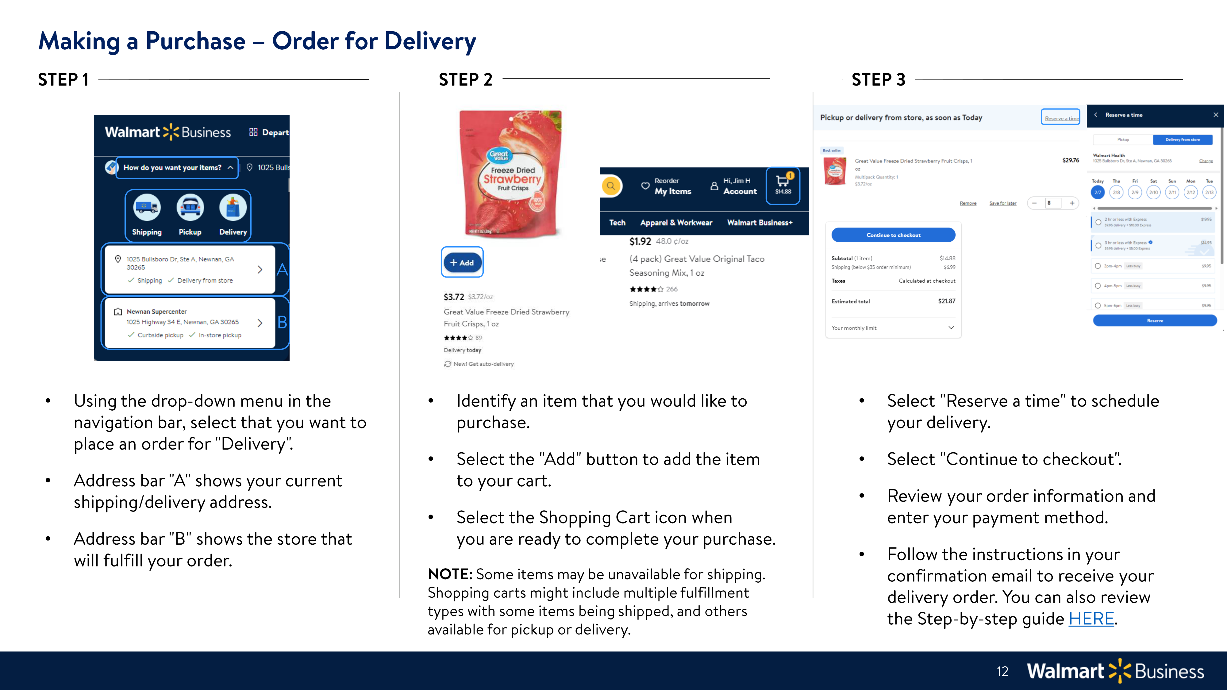 Walmart Business Onboarding Guide — page 12