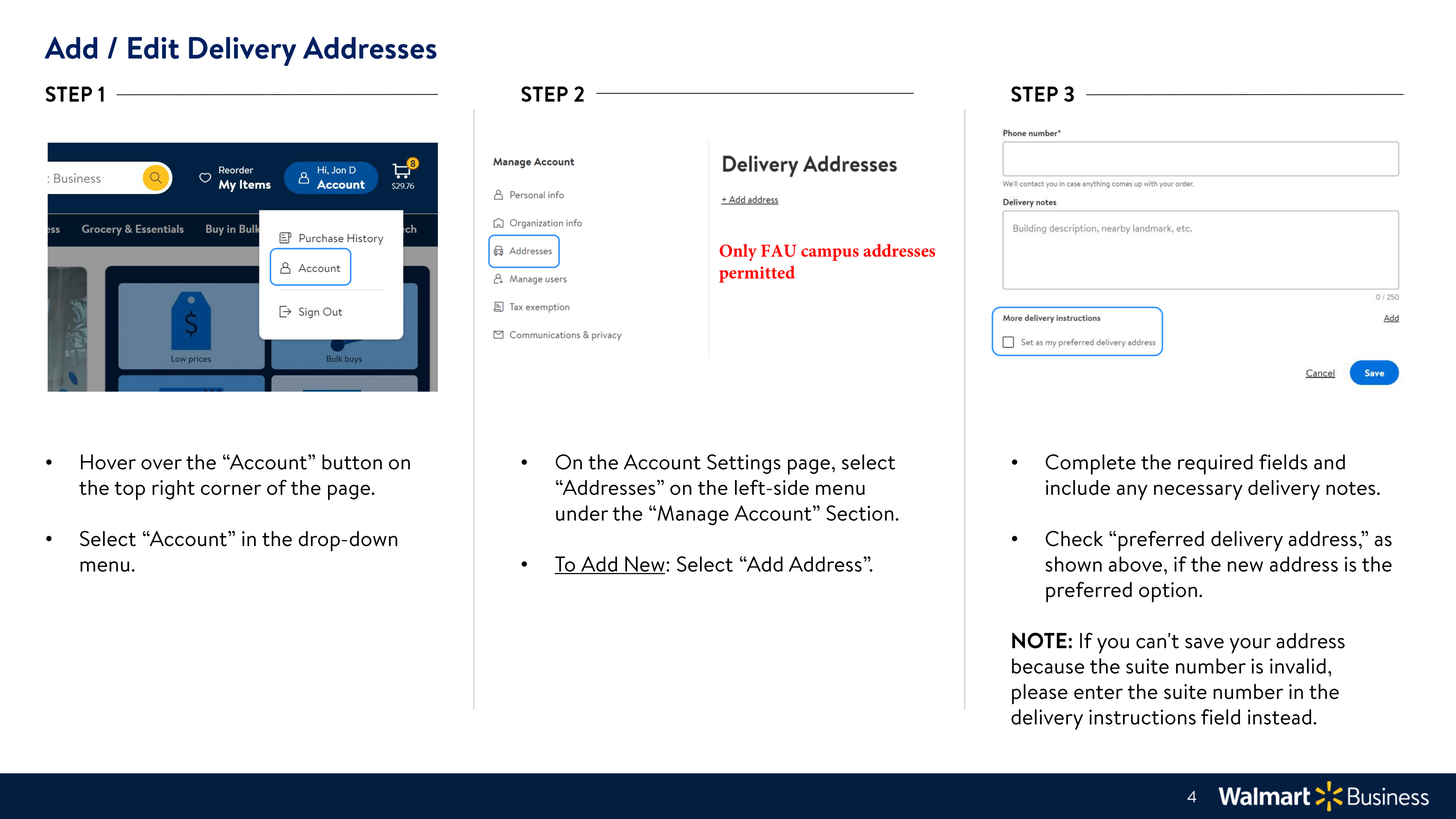 Walmart Business Onboarding Guide — page 4