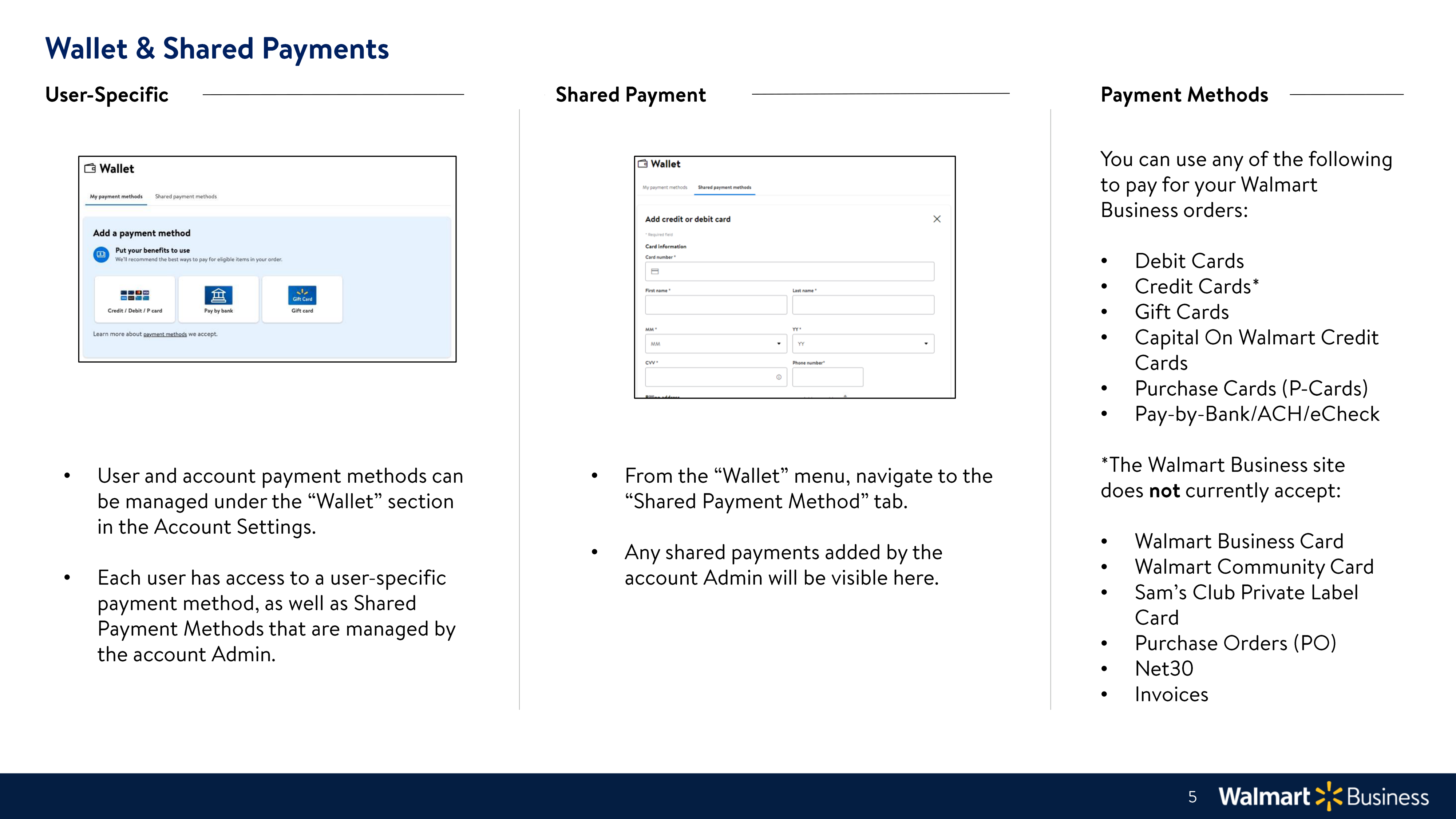 Walmart Business Onboarding Guide — page 5
