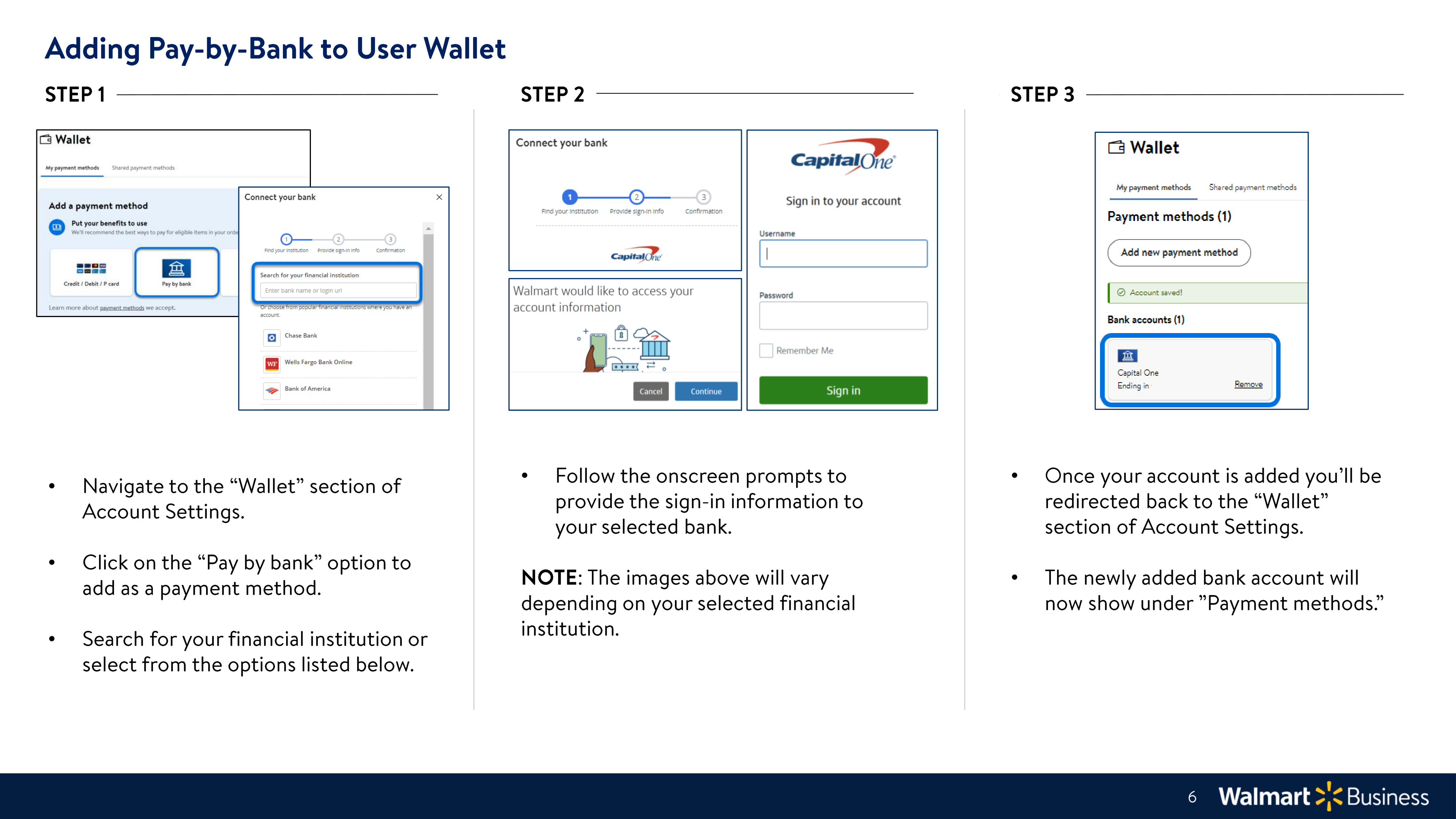 Walmart Business Onboarding Guide — page 6