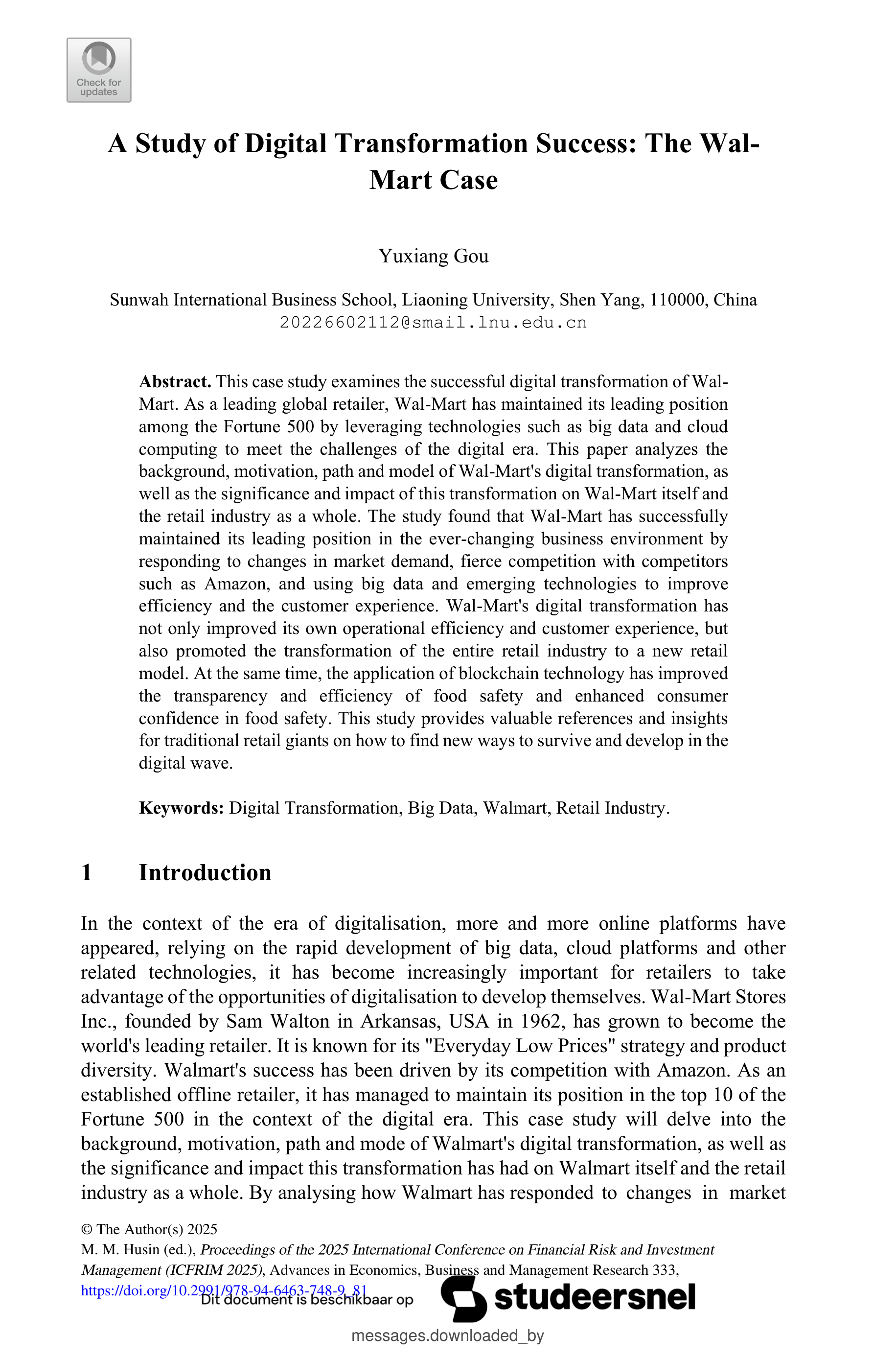 Walmart Case Study — page 2