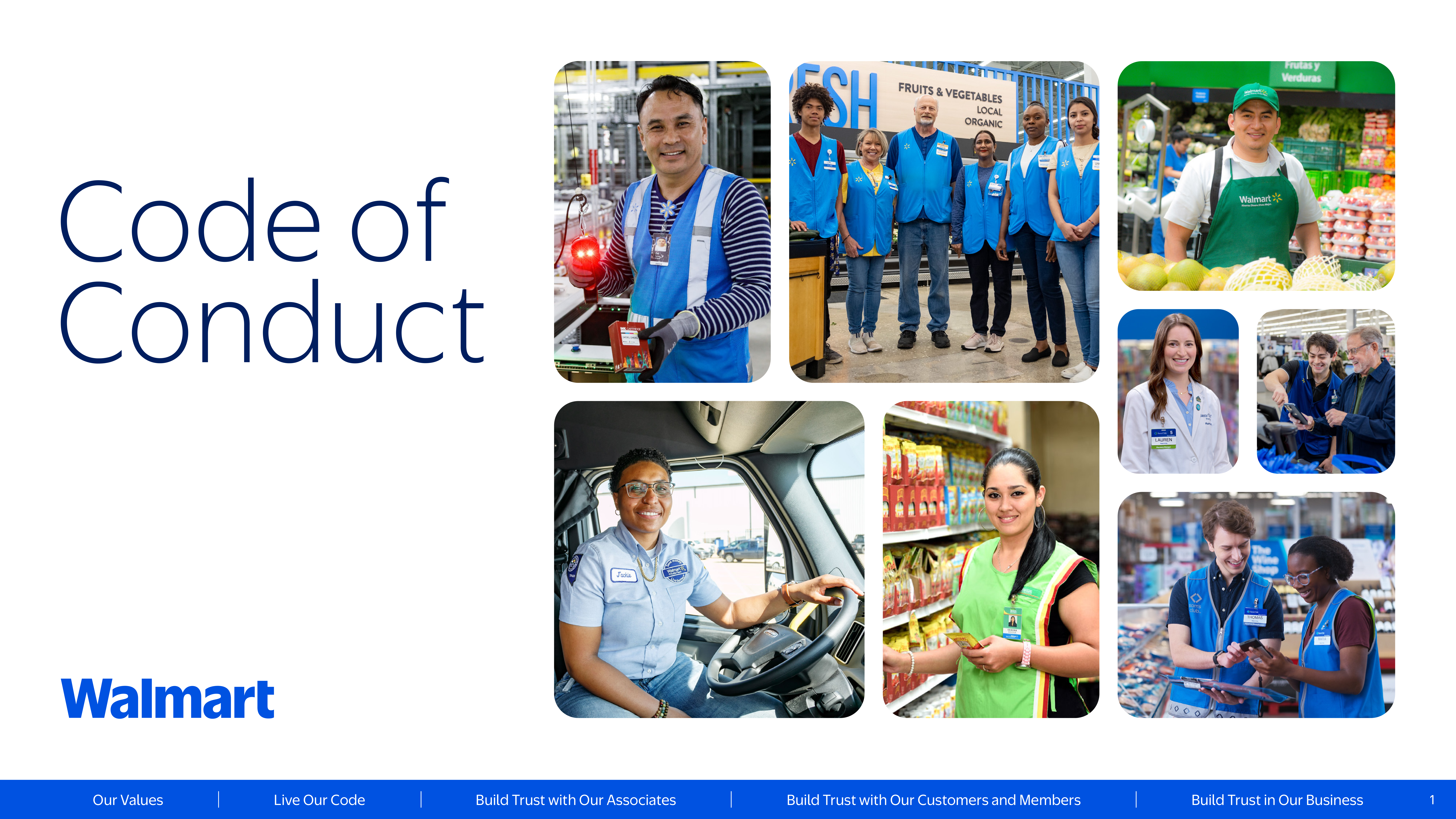 Walmart Code of Conduct Handbook — page 1