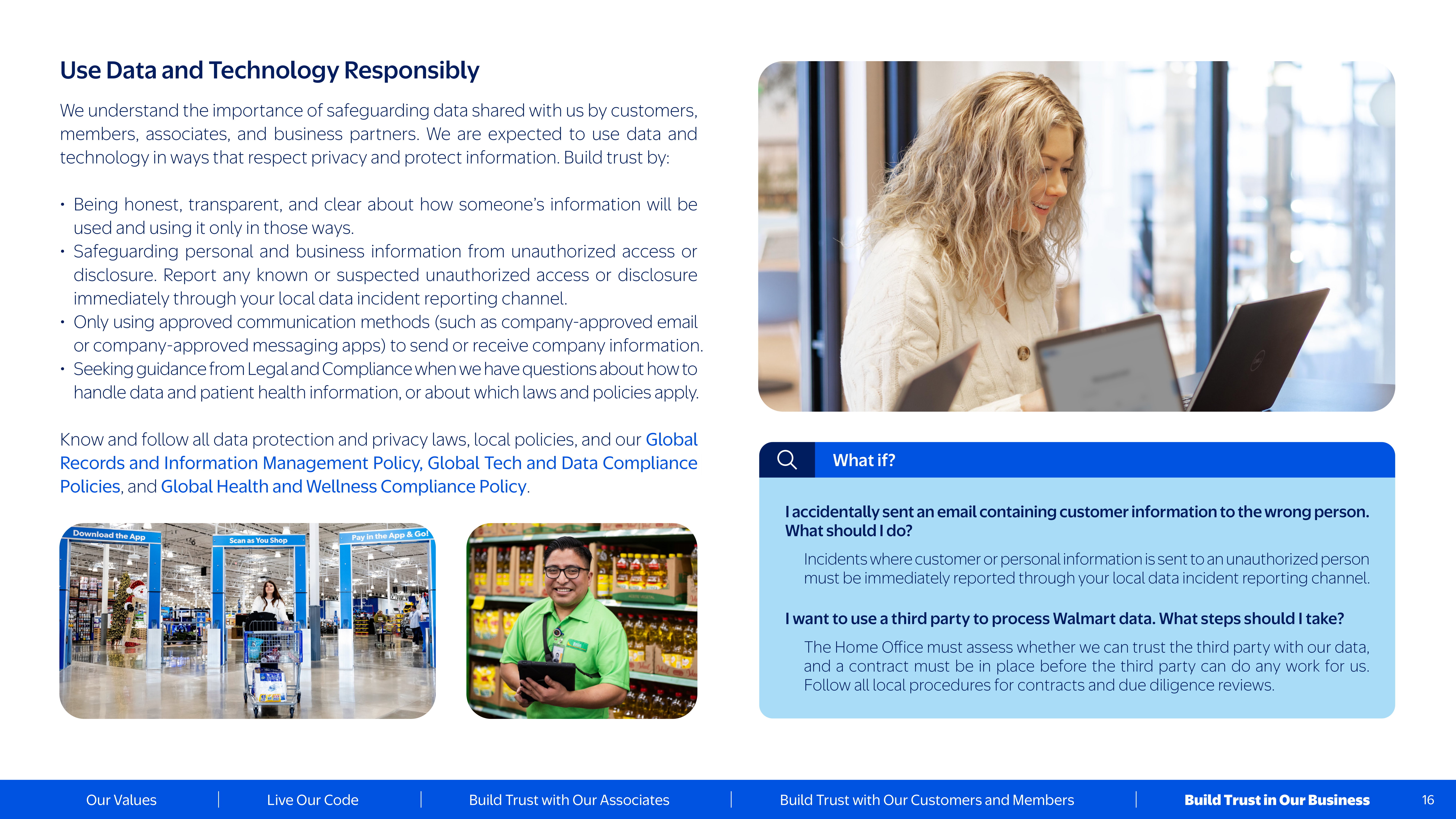 Walmart Code of Conduct Handbook — page 16
