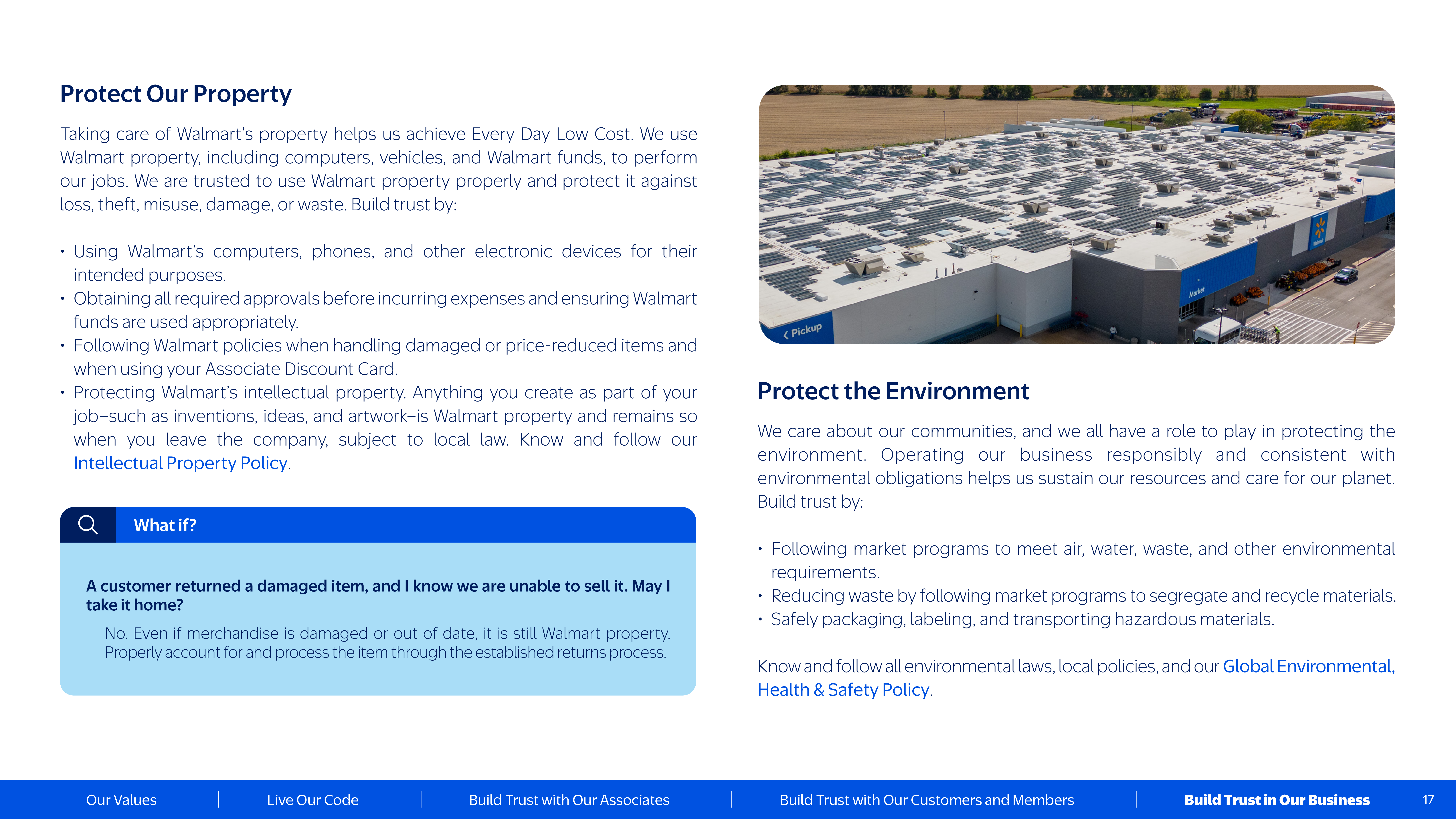 Walmart Code of Conduct Handbook — page 17