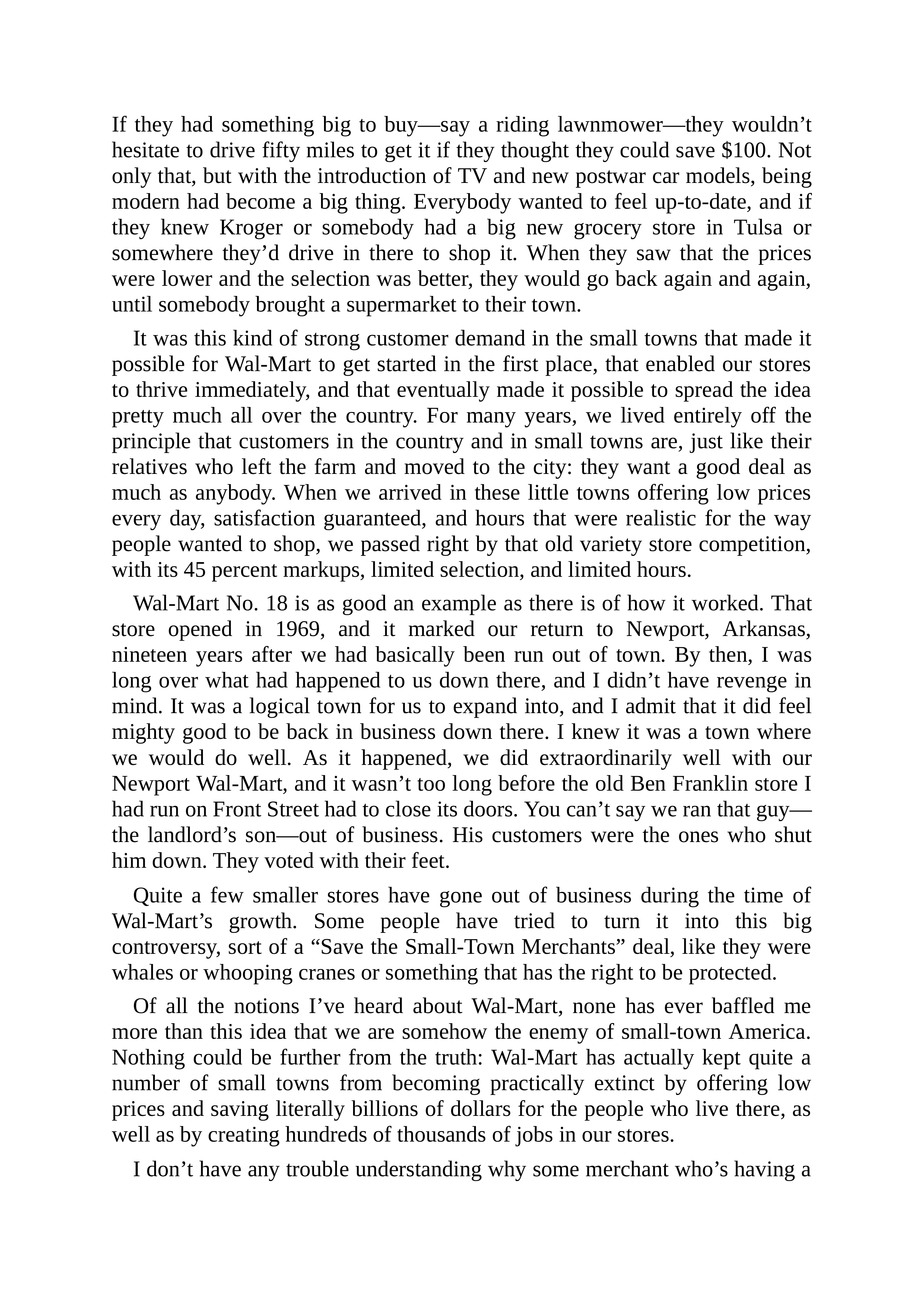 Walmart Founder Sam Walton Made in America Biography — page 150
