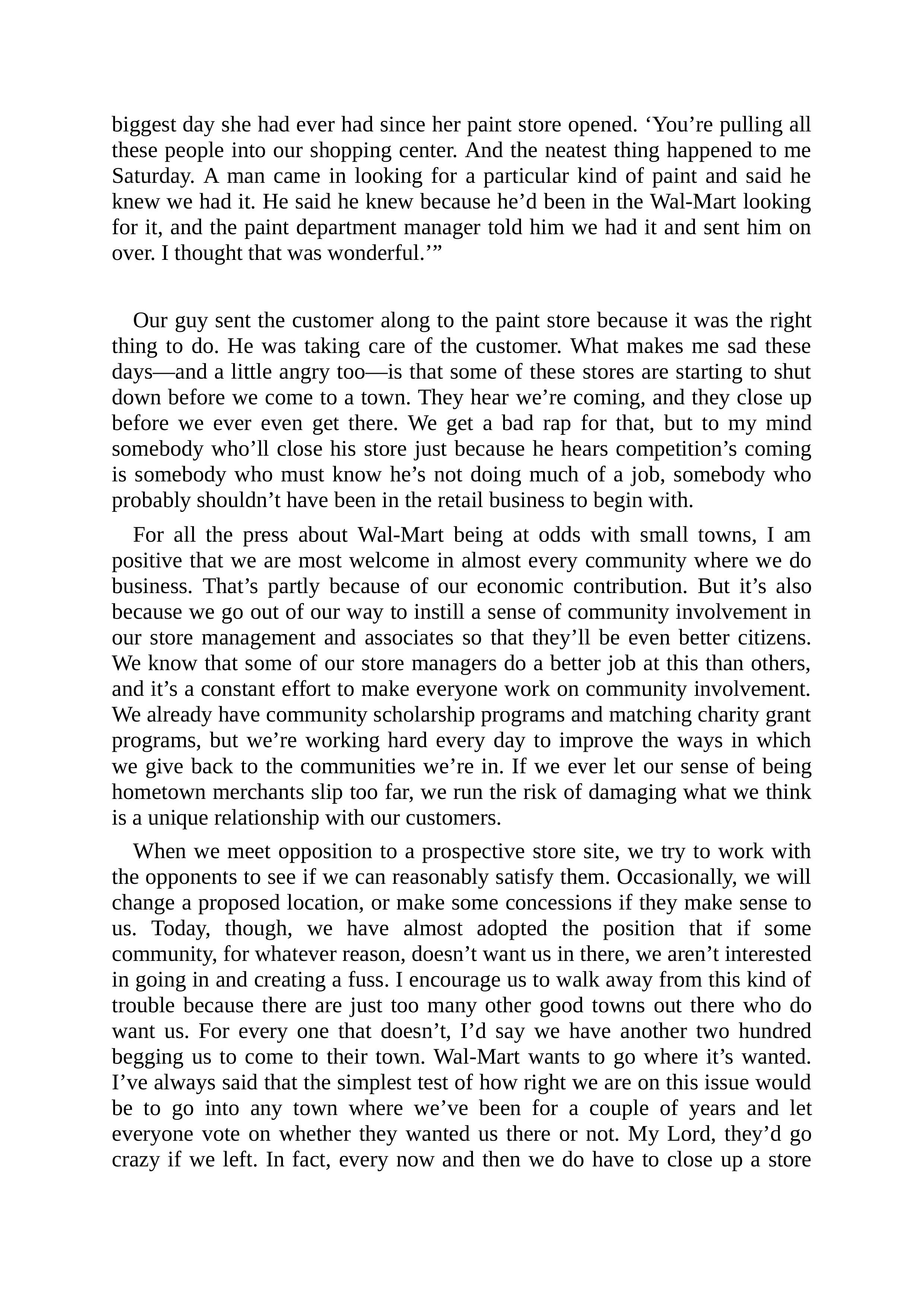 Walmart Founder Sam Walton Made in America Biography — page 154