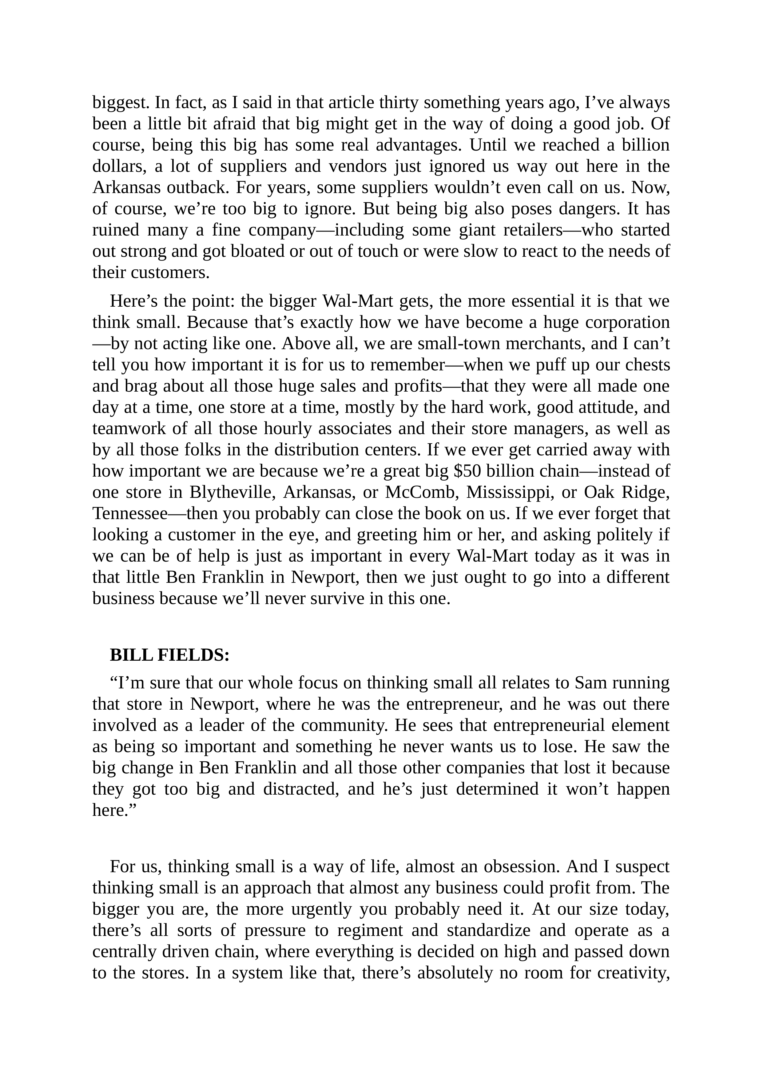 Walmart Founder Sam Walton Made in America Biography — page 182