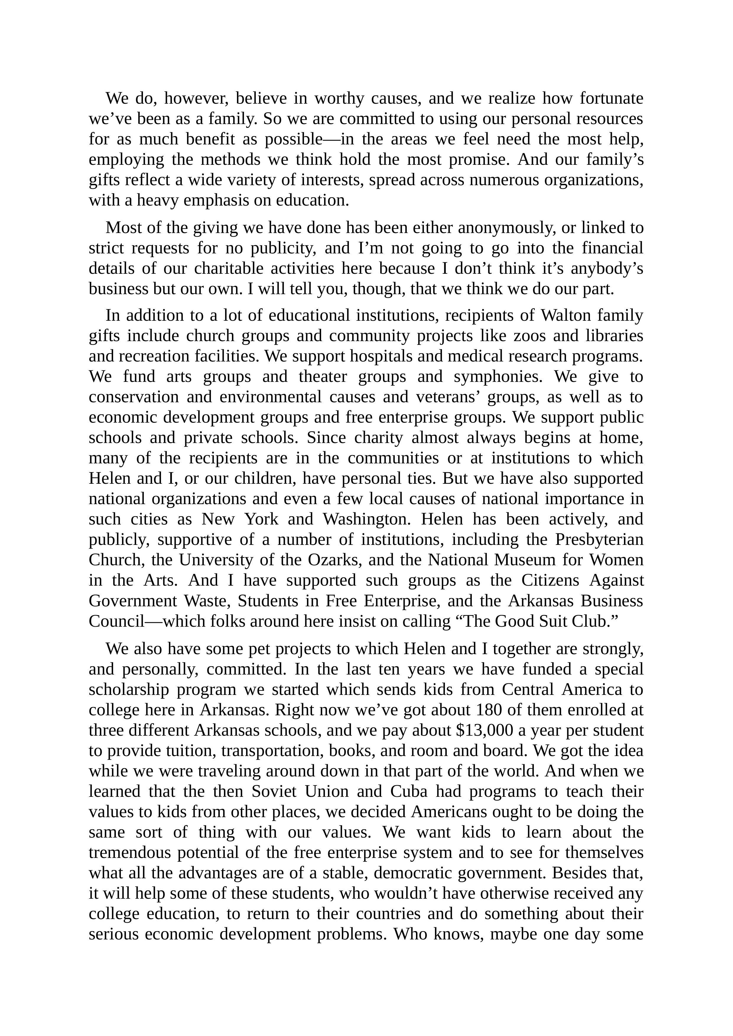 Walmart Founder Sam Walton Made in America Biography — page 196