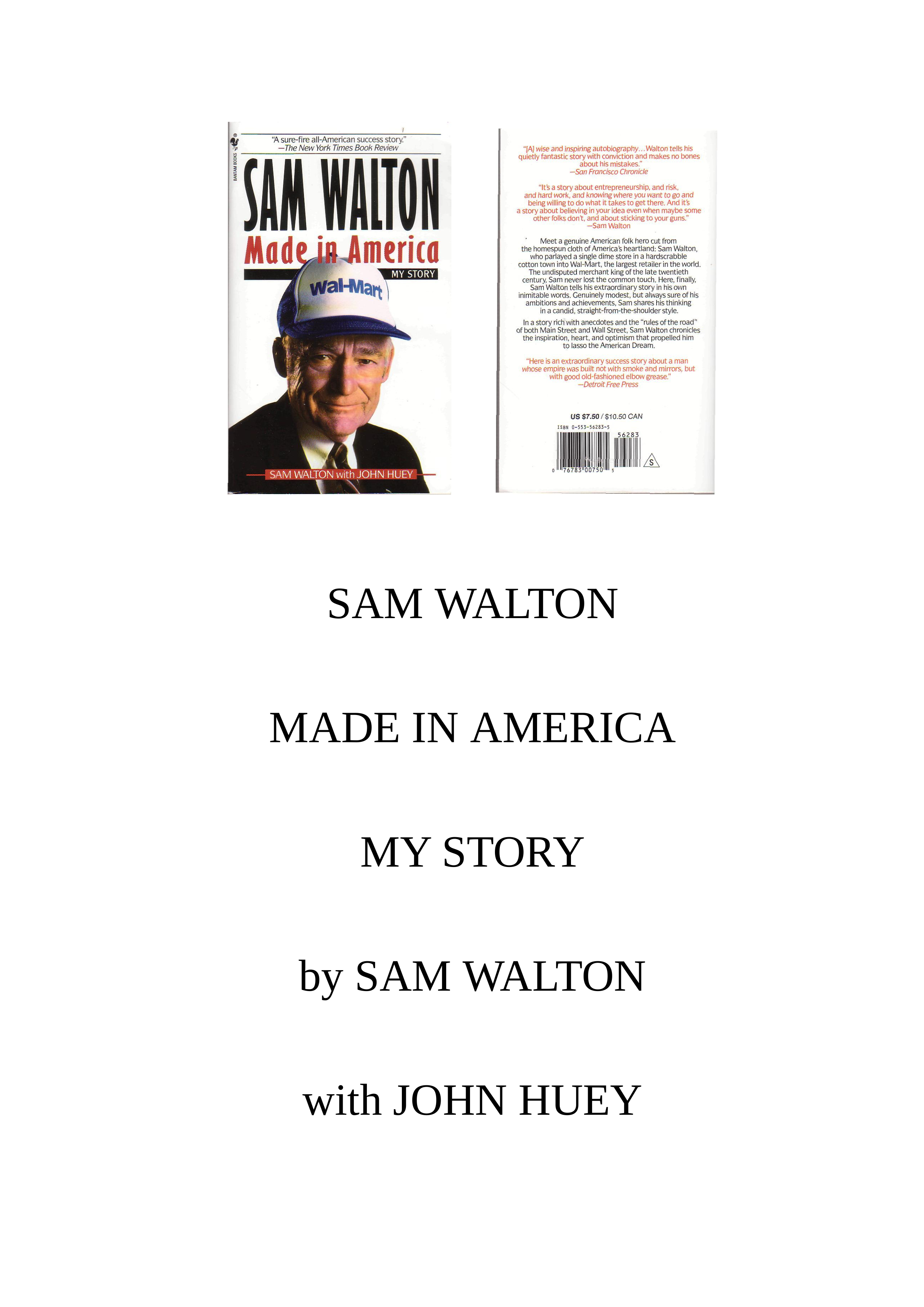 Walmart Founder Sam Walton Made in America Biography — page 2