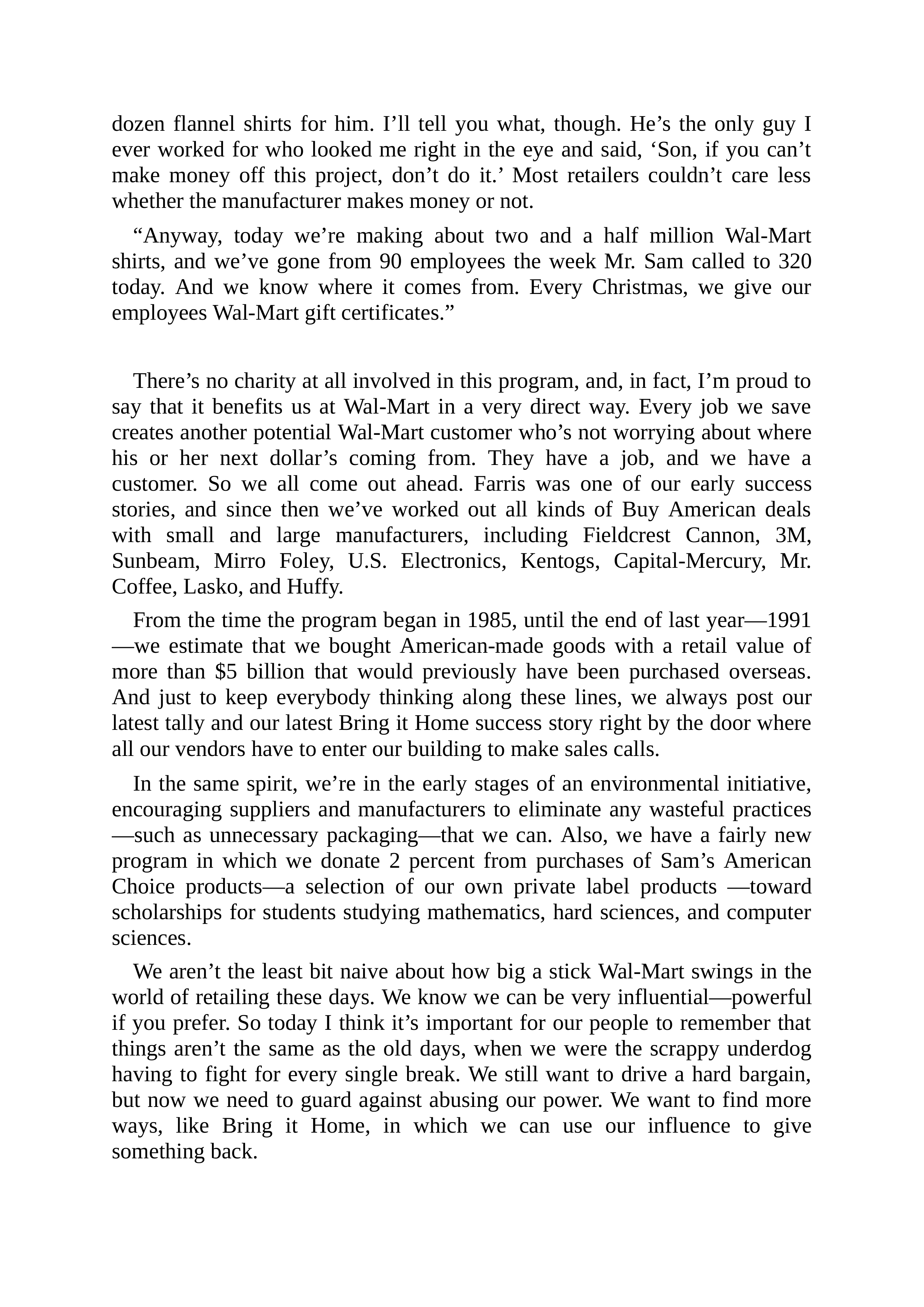 Walmart Founder Sam Walton Made in America Biography — page 202