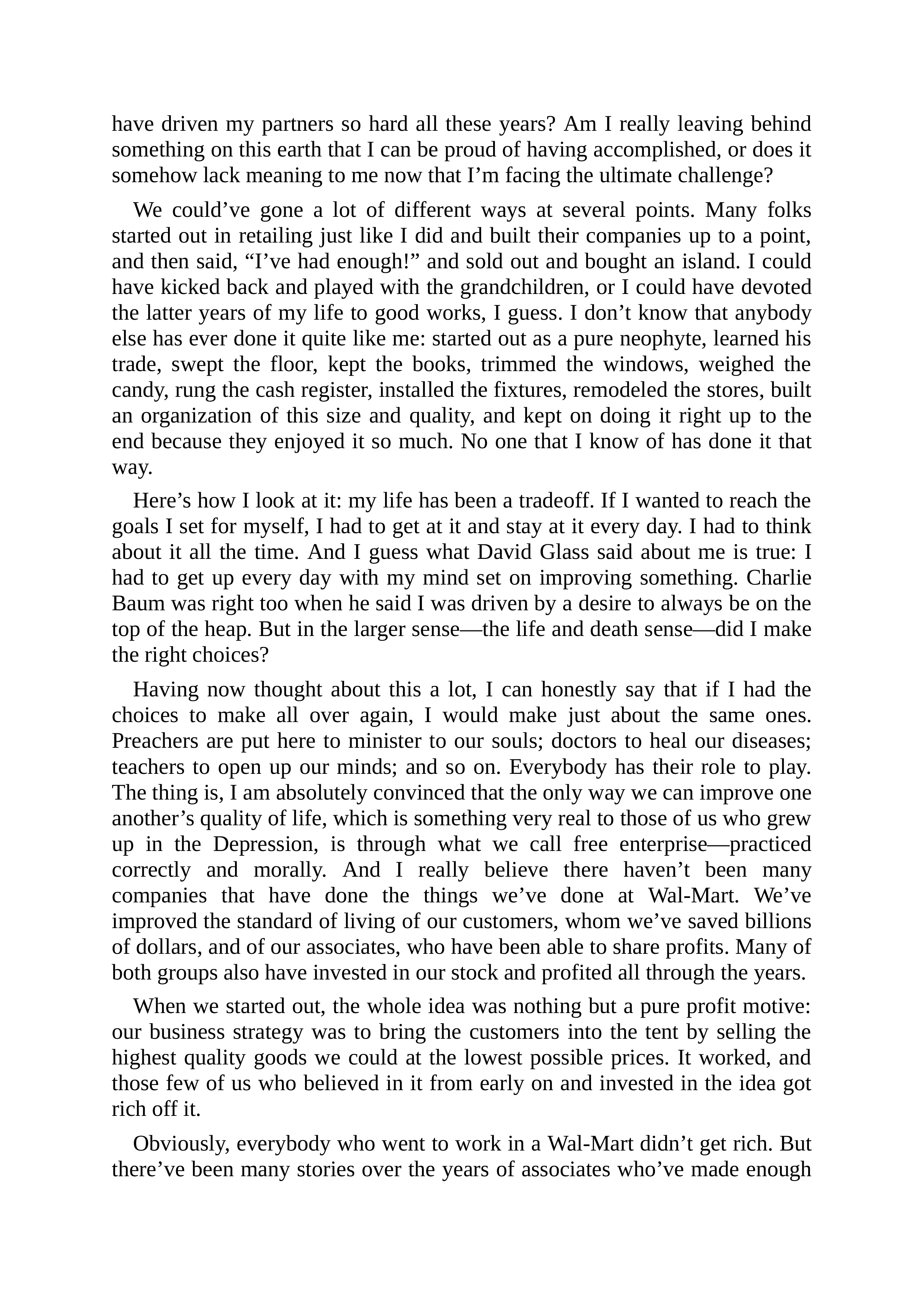 Walmart Founder Sam Walton Made in America Biography — page 208