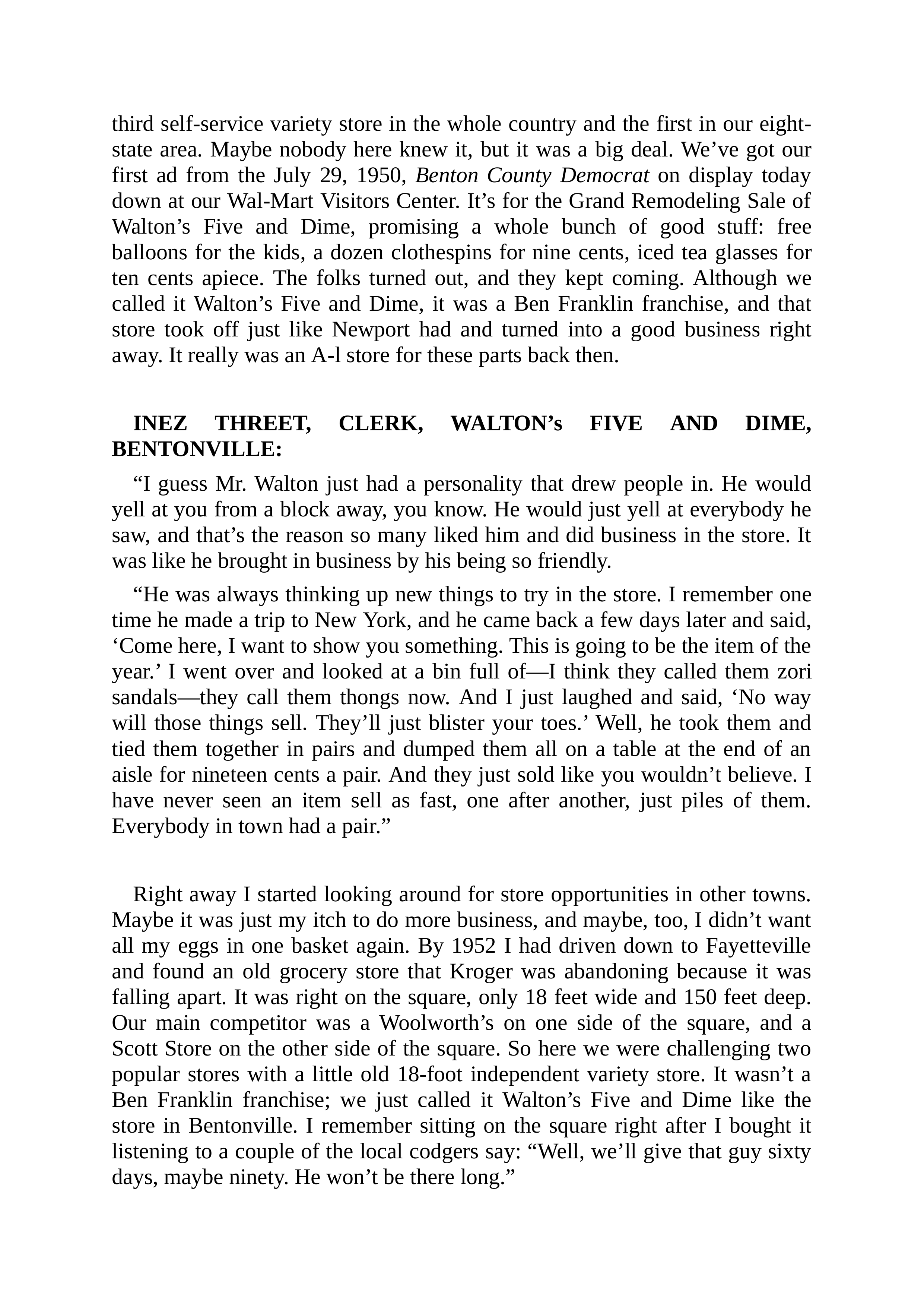 Walmart Founder Sam Walton Made in America Biography — page 37