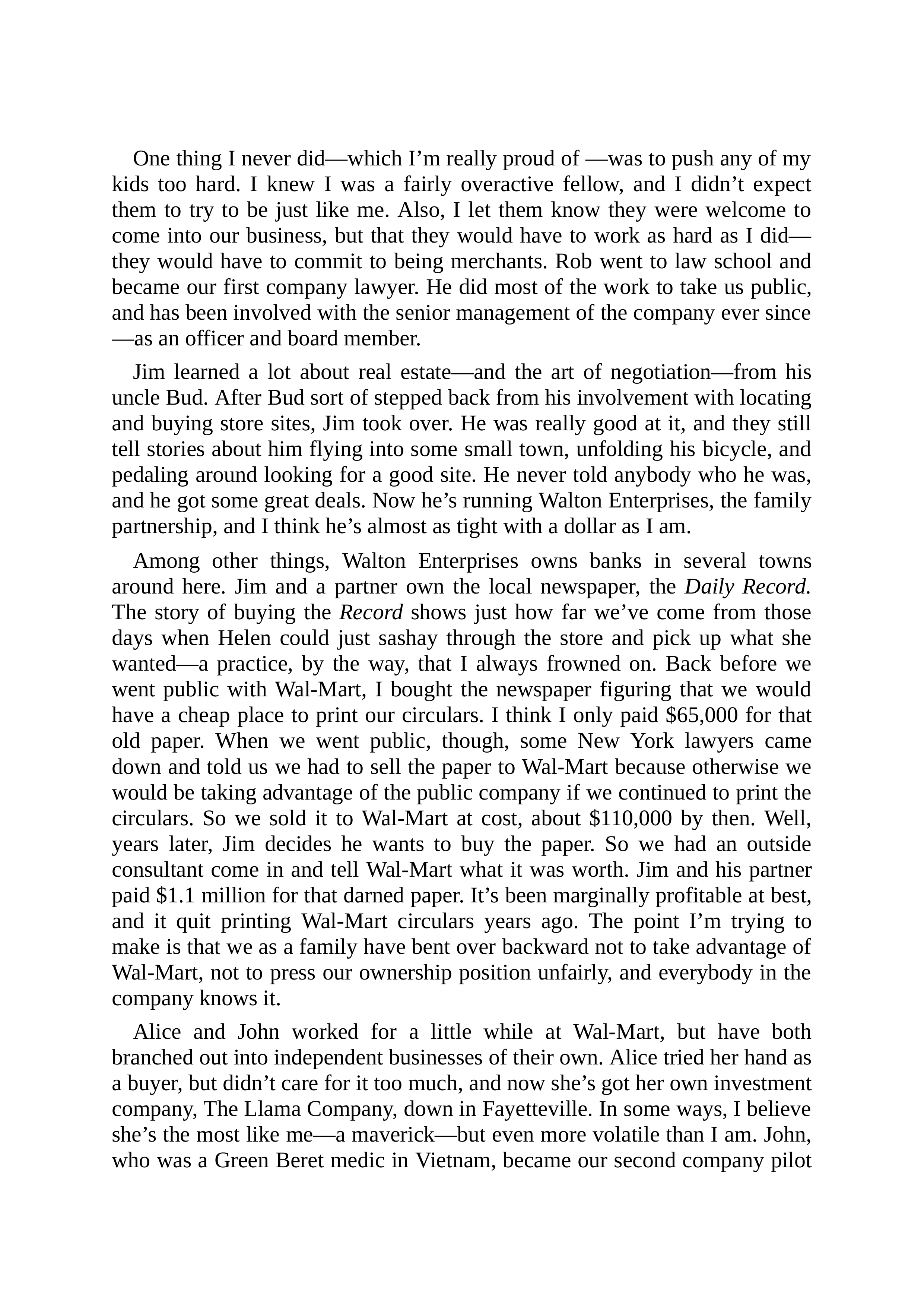 Walmart Founder Sam Walton Made in America Biography — page 69