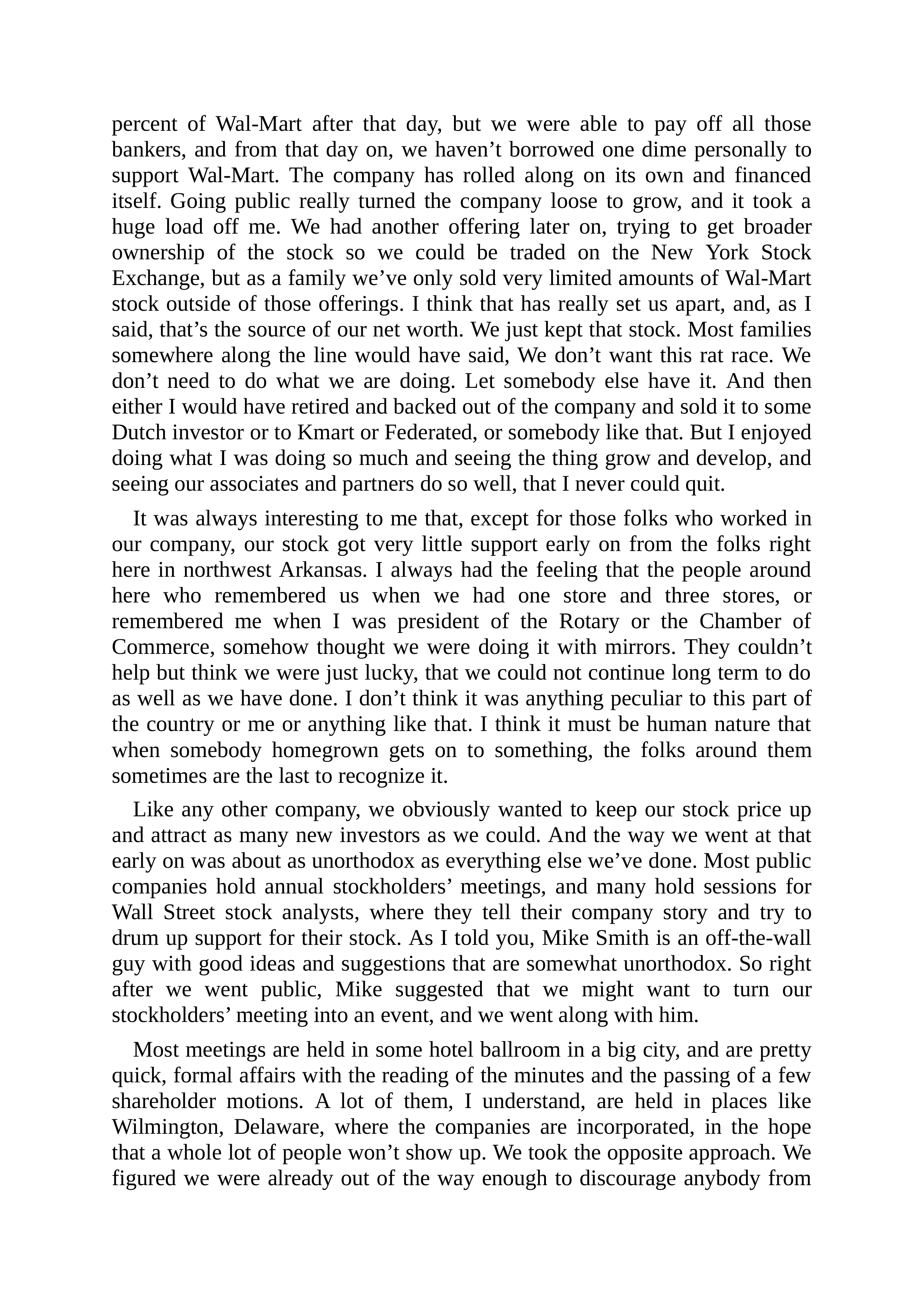Walmart Founder Sam Walton Made in America Biography — page 90