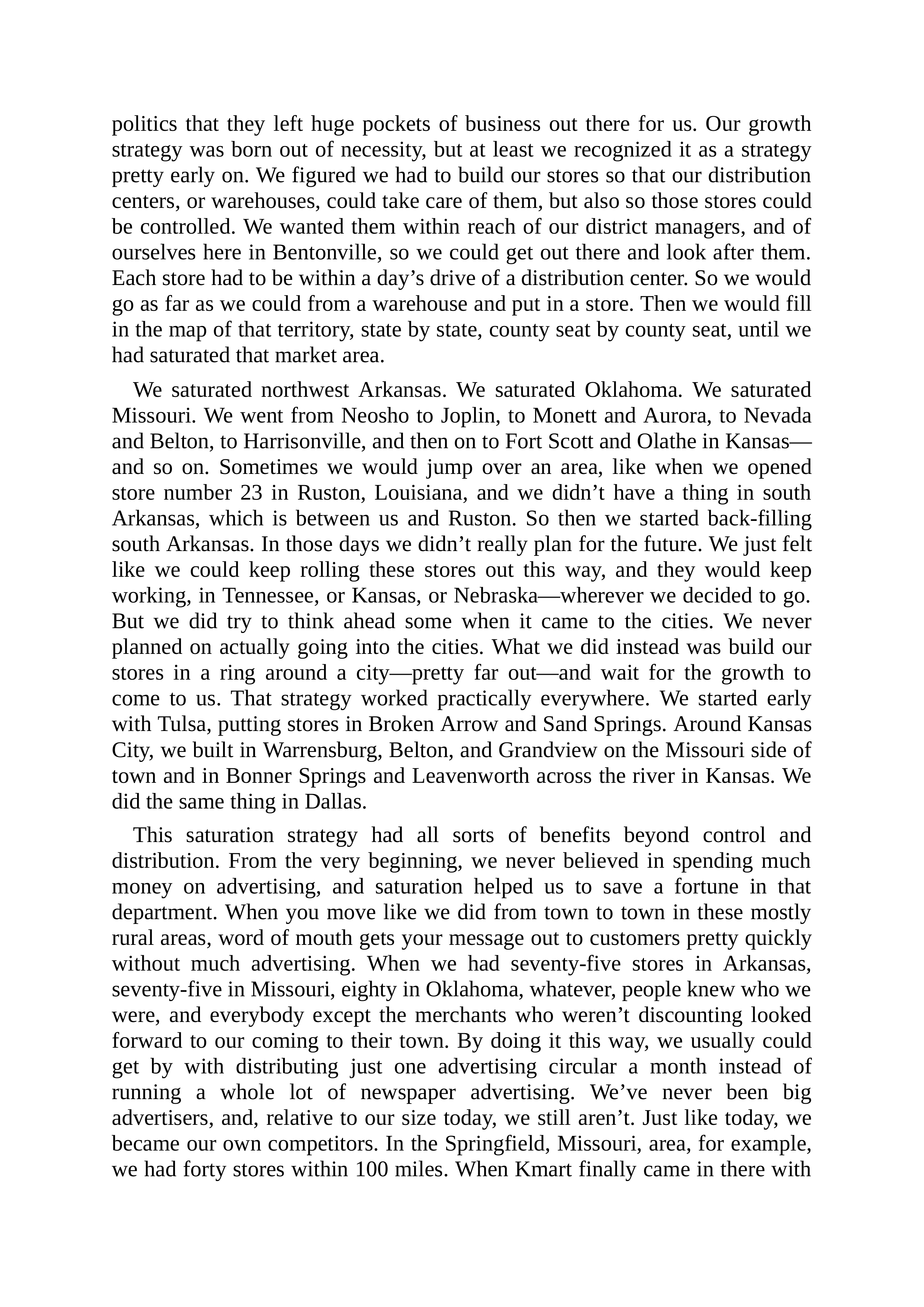 Walmart Founder Sam Walton Made in America Biography — page 98