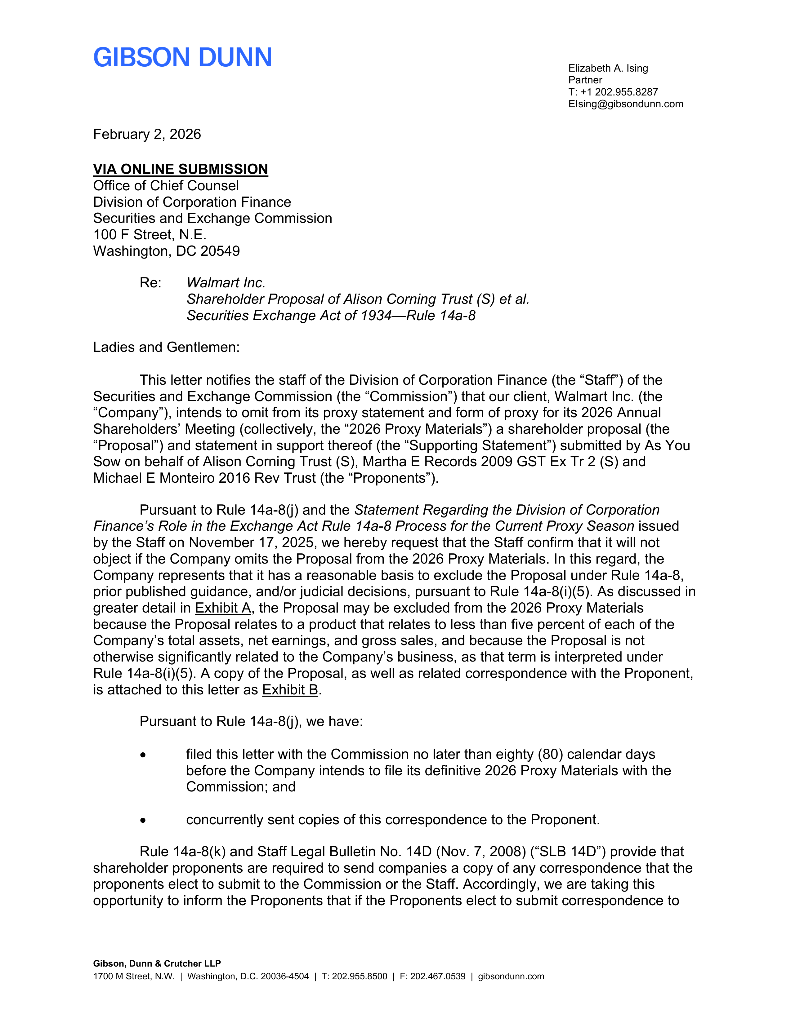 Walmart Proposal  — page 2