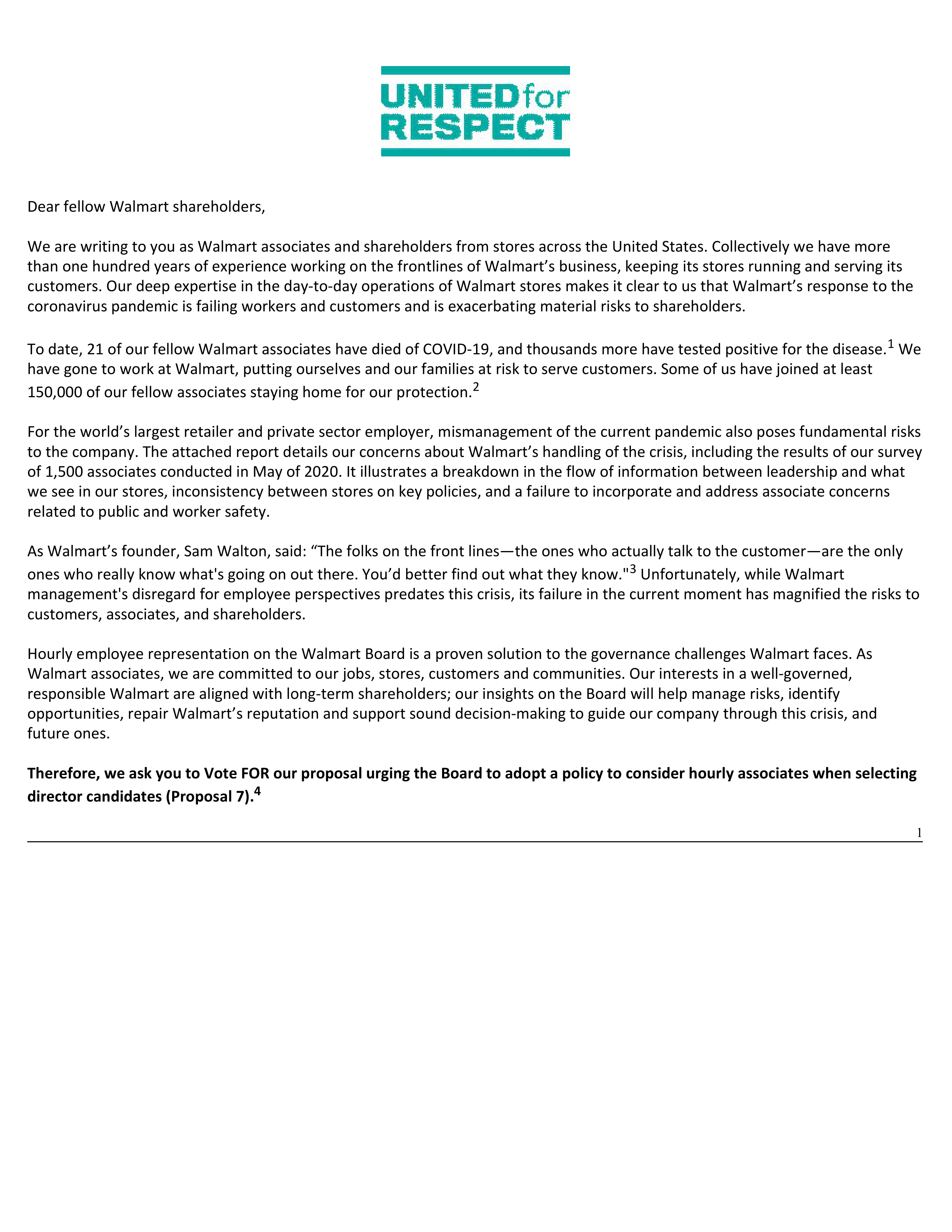 Walmart Notice of Exempt Solicitation — page 2