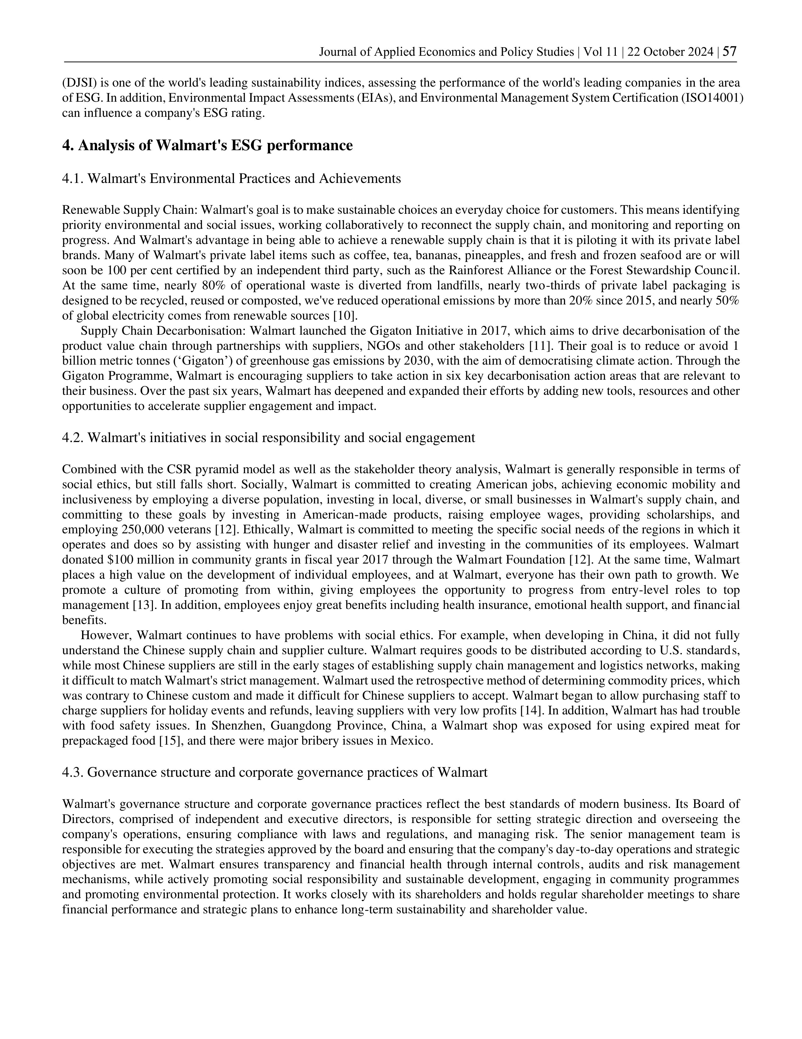 Walmart Sustainability Report — page 3