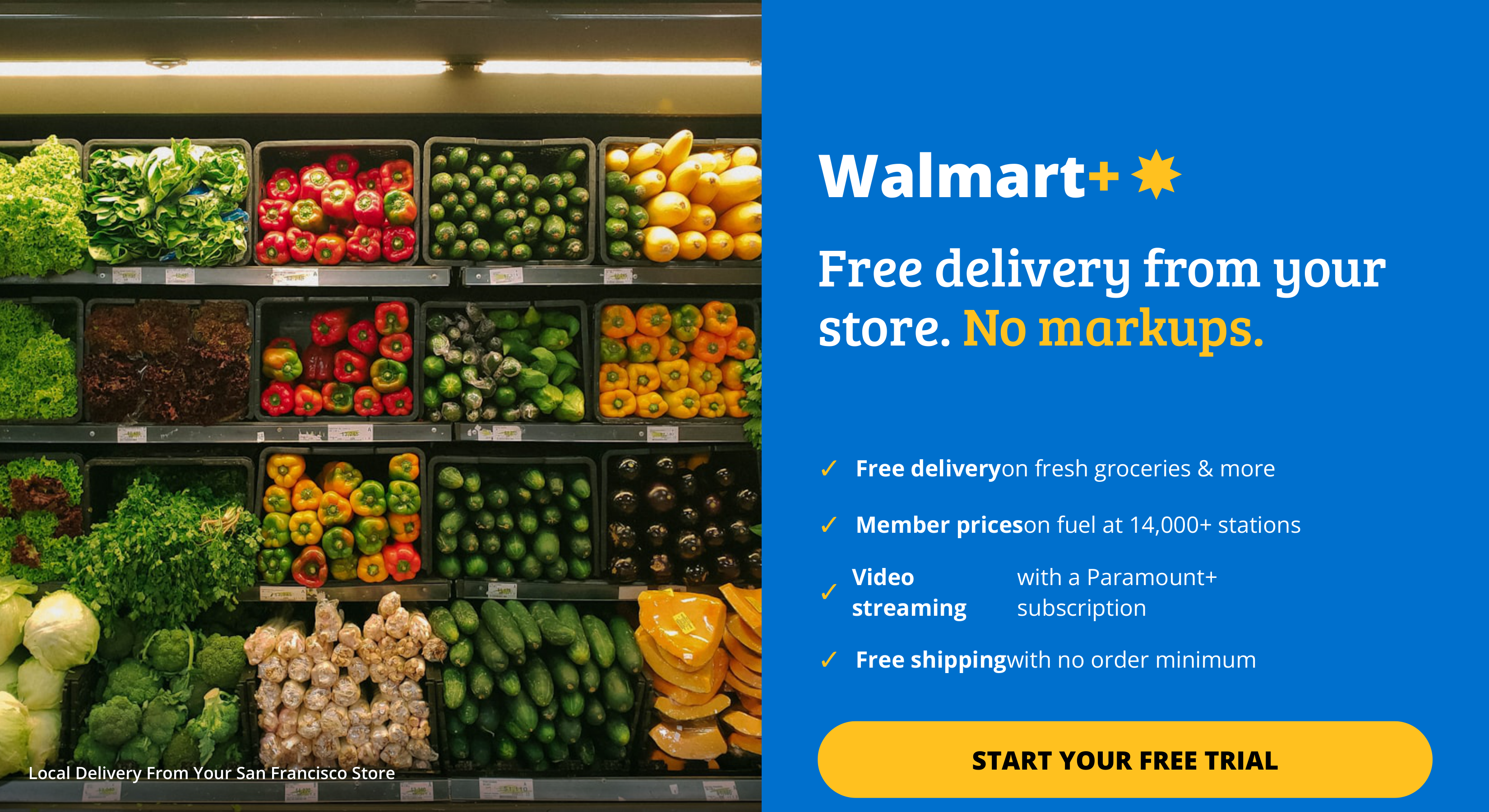 WalmartPlus Geotargeted Trial Postcard — page 1