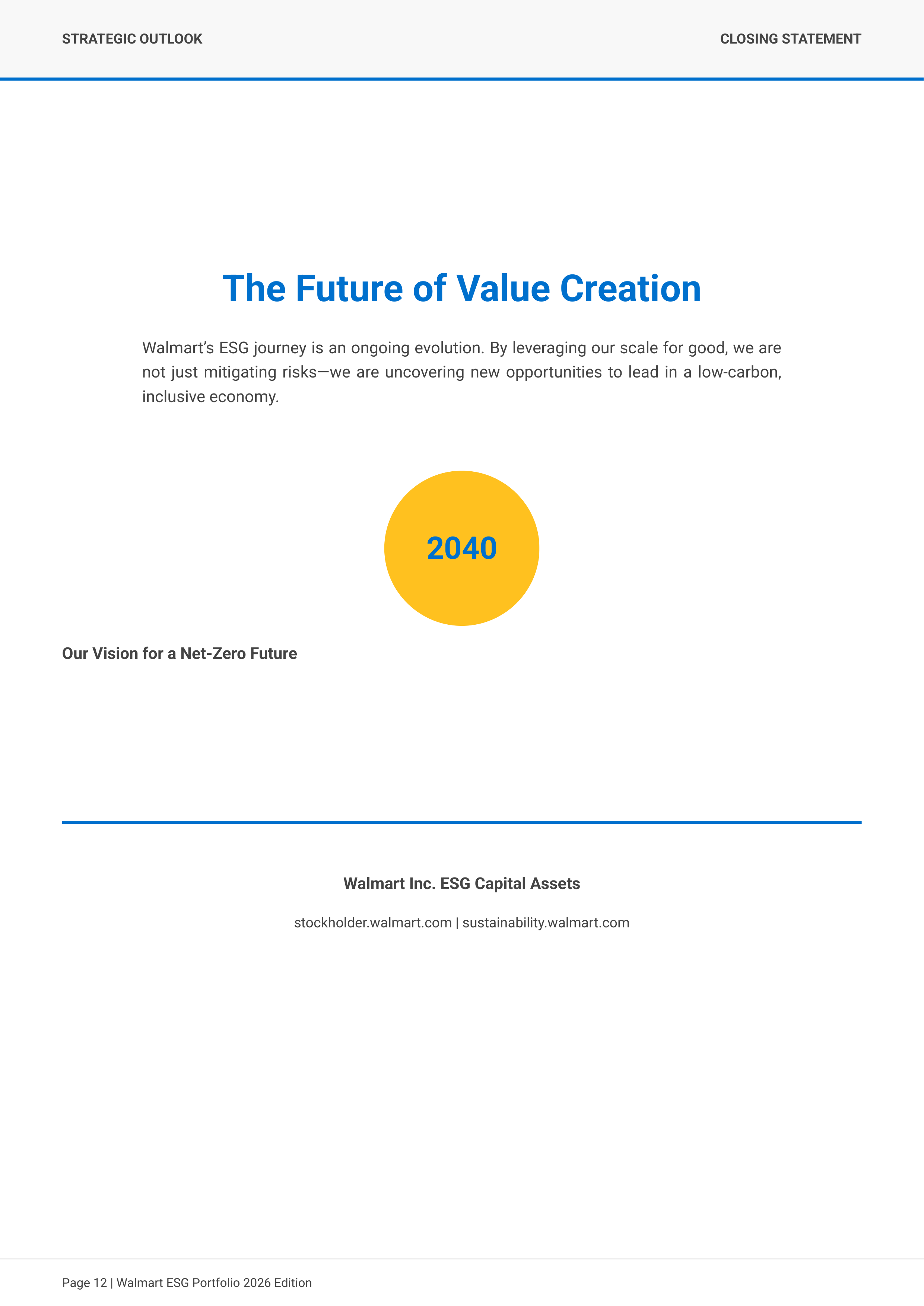 Walmart's Global Environmental, Social, and Governance (ESG) Capital Asset Portfolio — page 12
