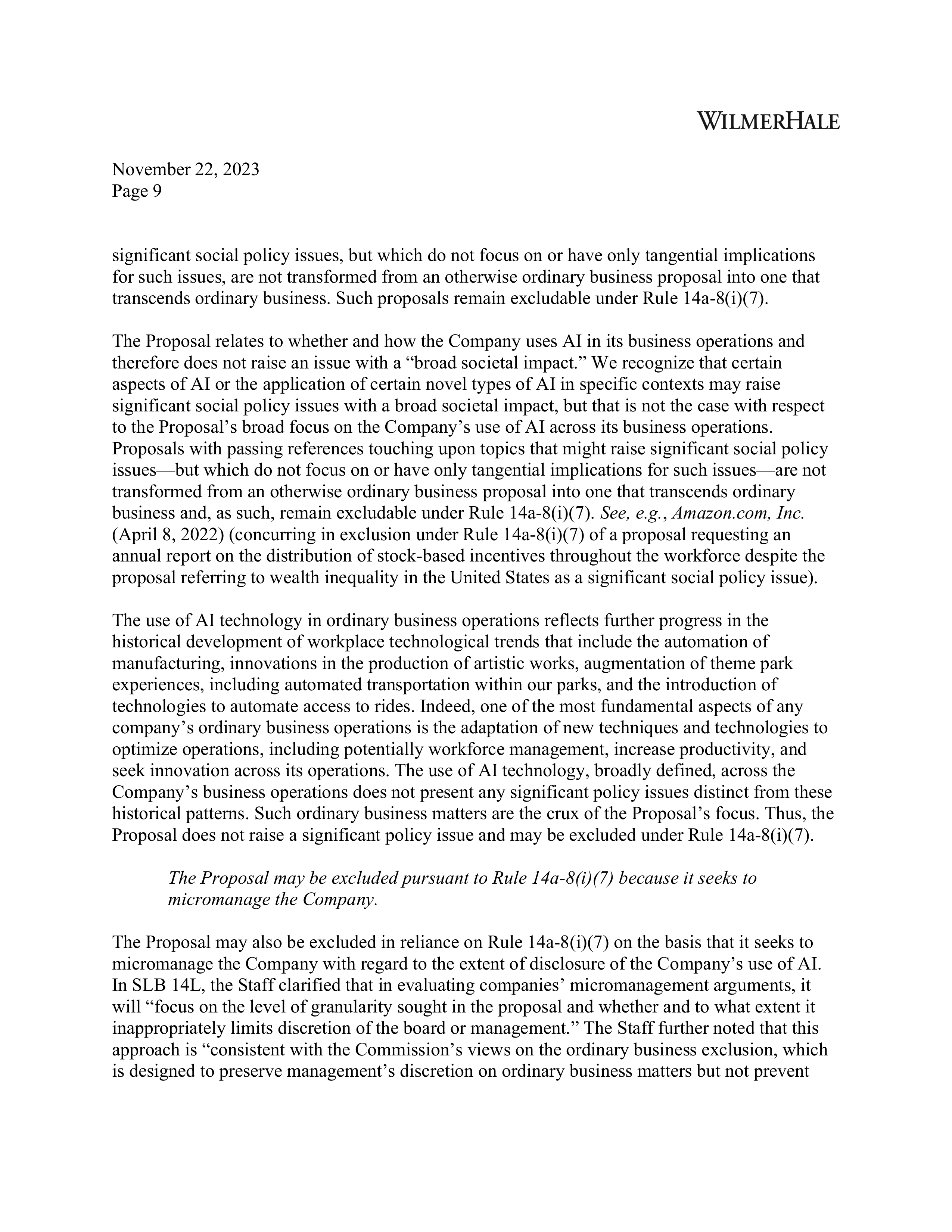 Walt Disney Proposal  — page 9