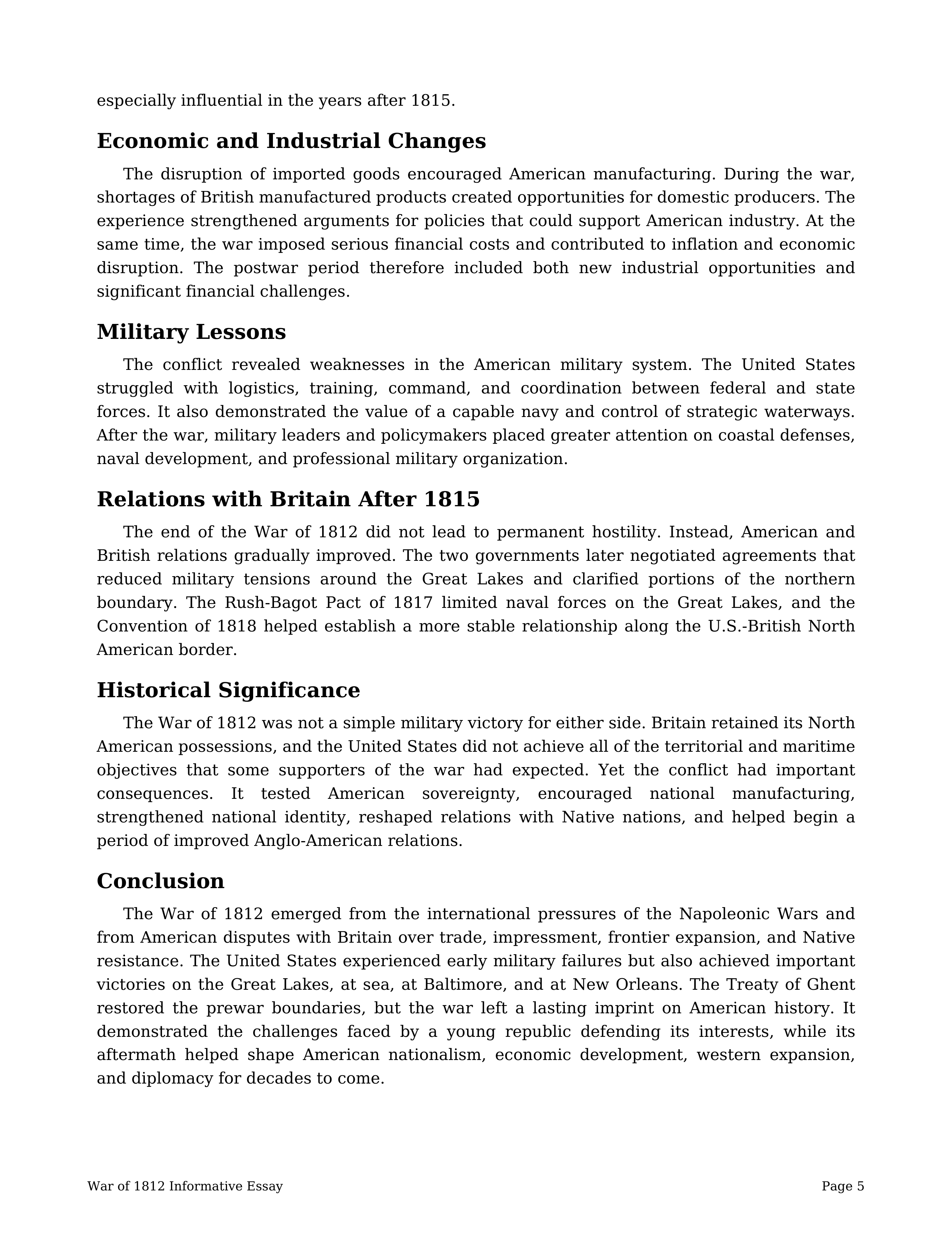 War of 1812 Informative Essay — page 5