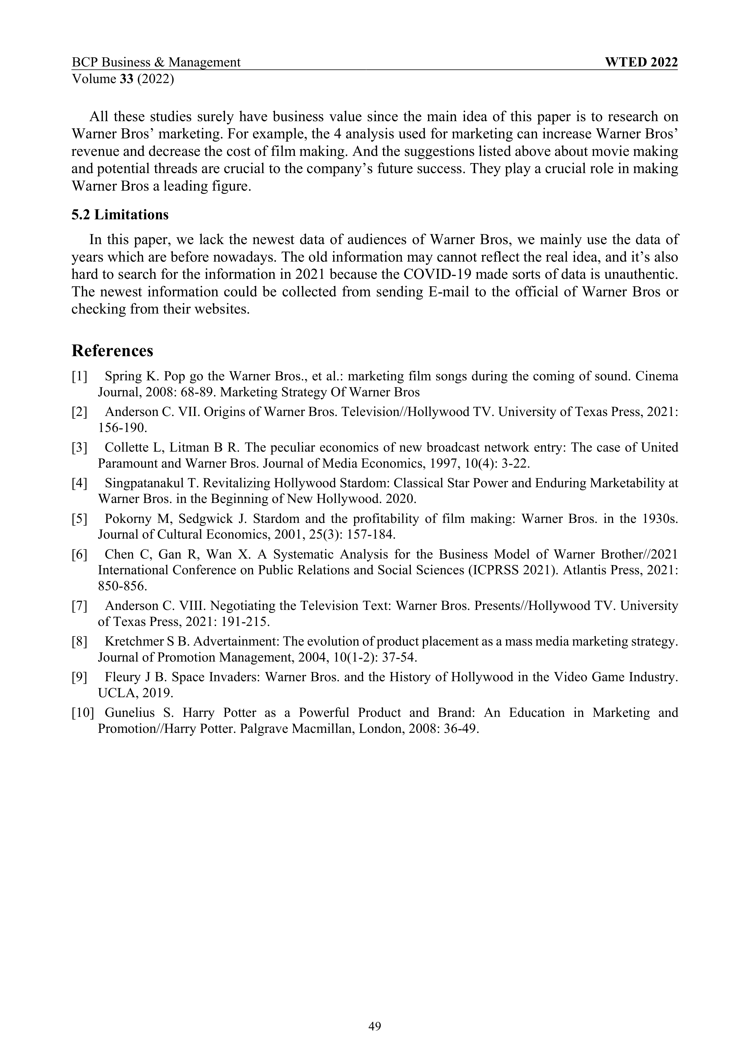 Warner Bros Marketing Strategy — page 6