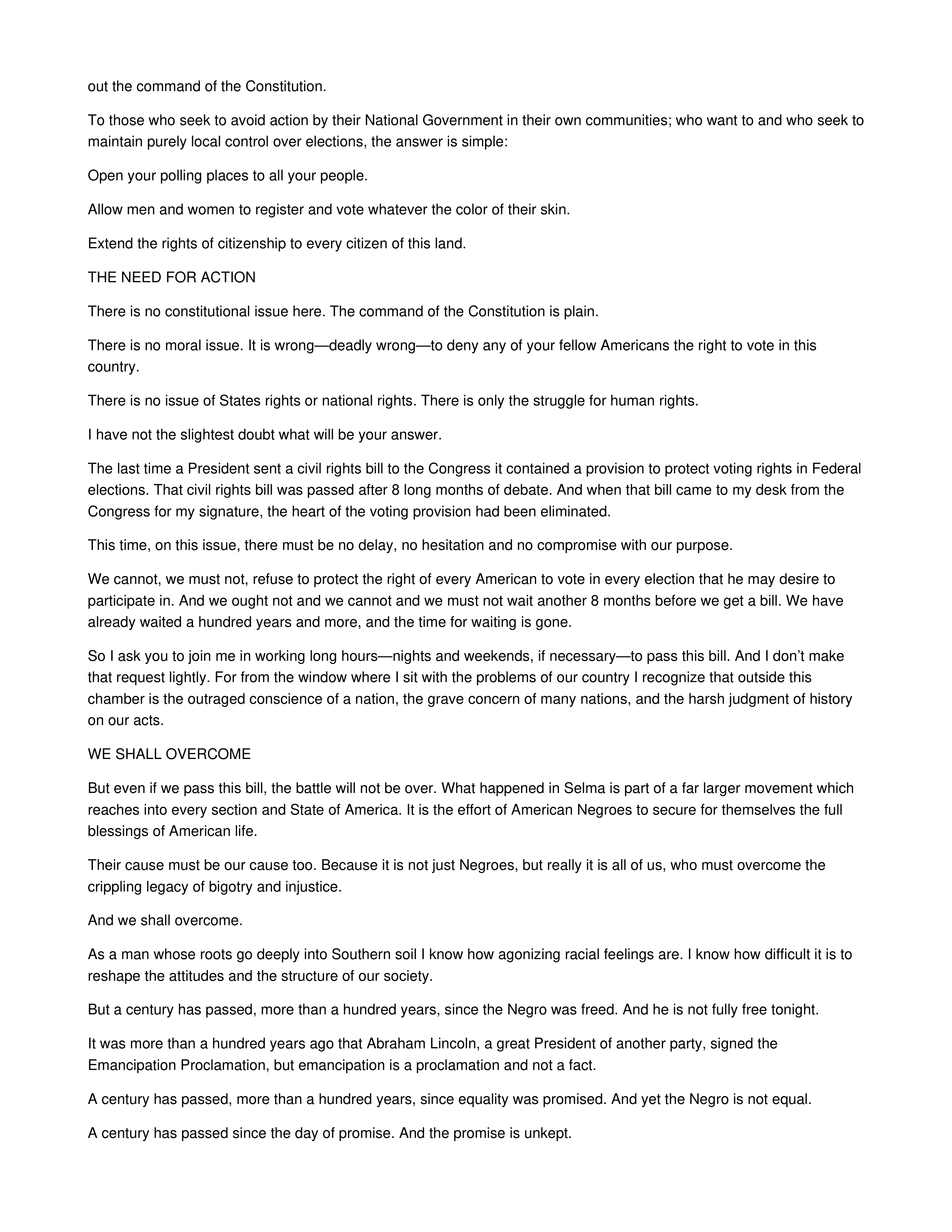 We Shall Overcome Persuasive Speech — page 3