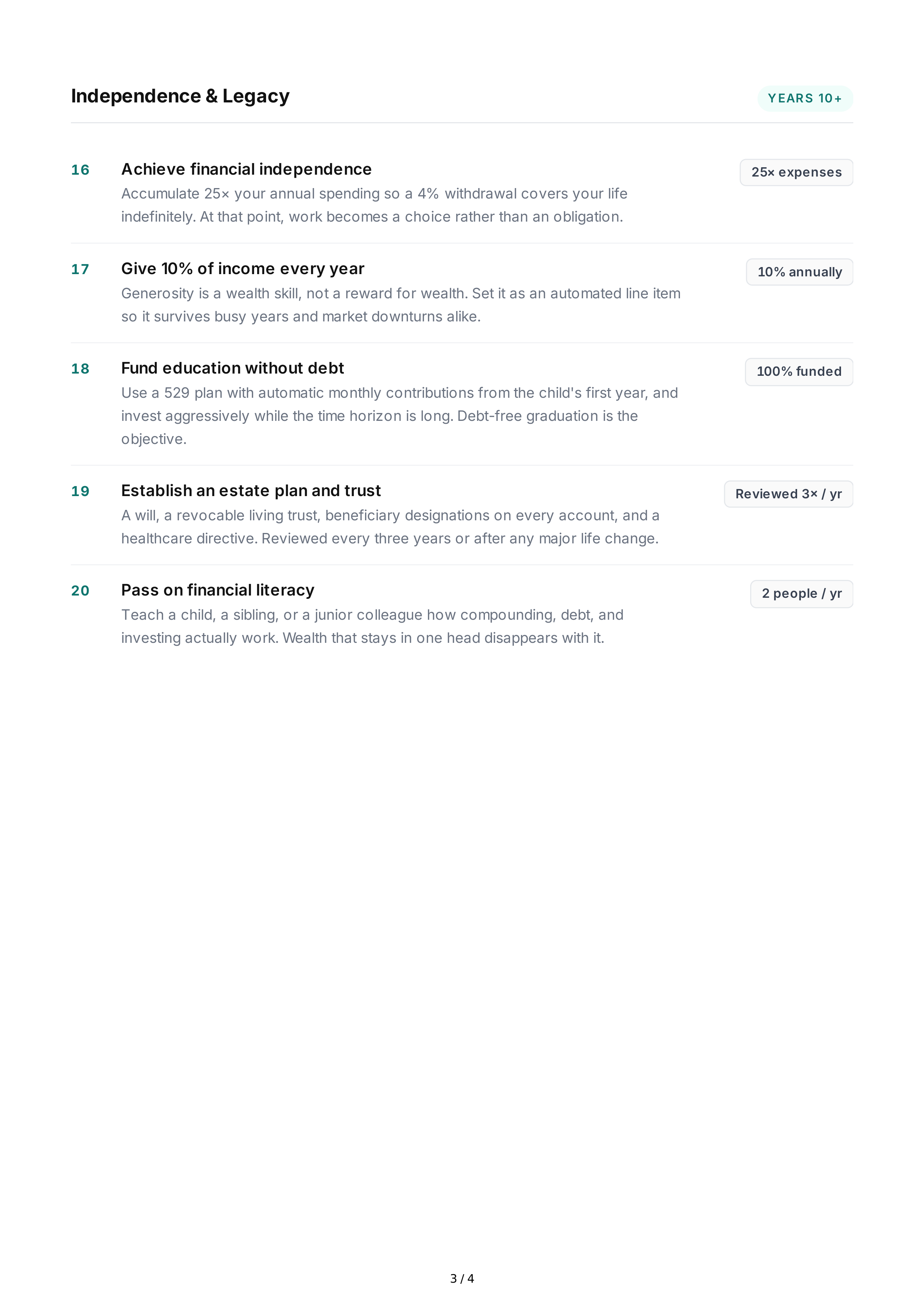 Wealth Building Life Goals — page 3