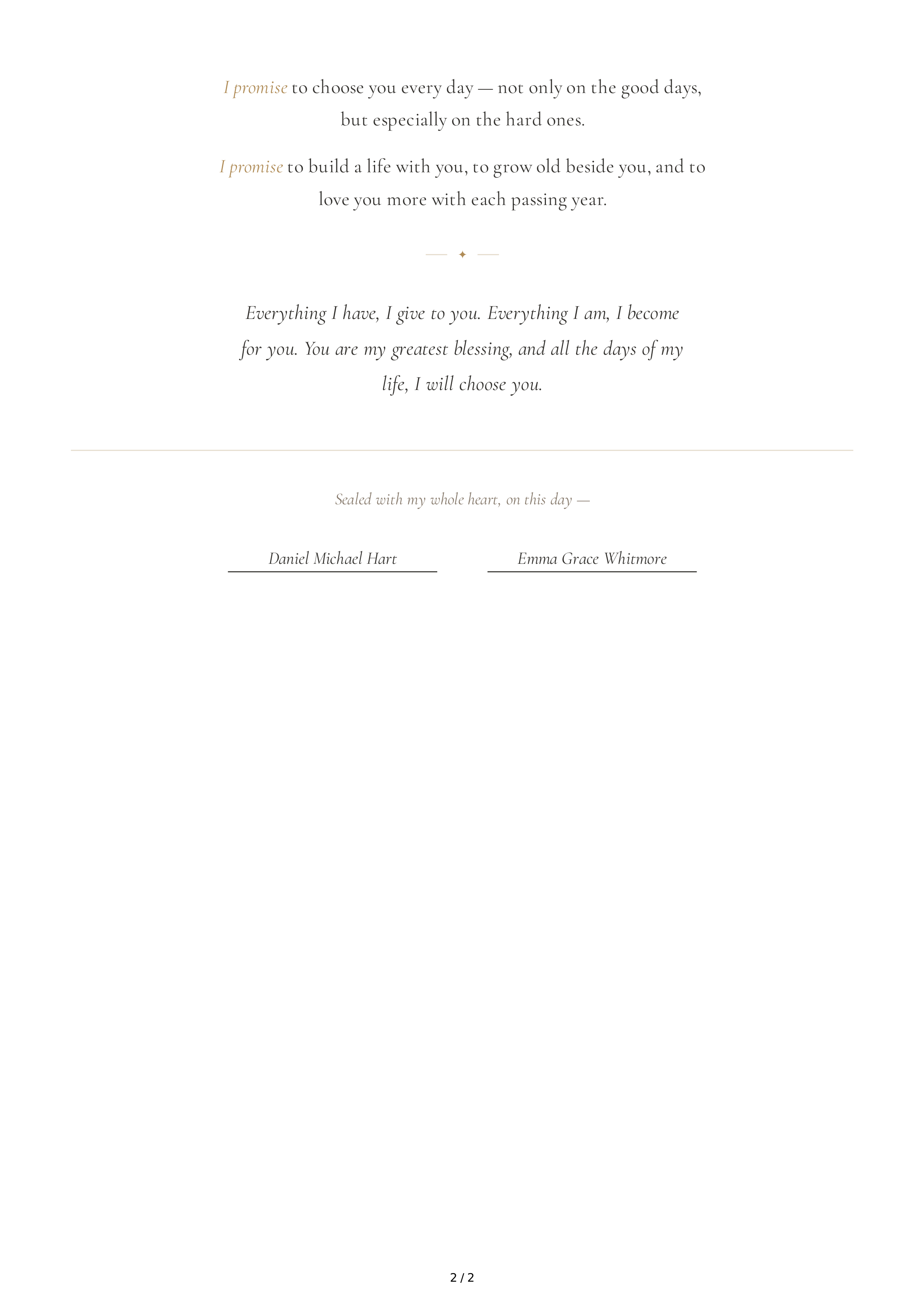 Wedding Vows for Fiancee — page 2