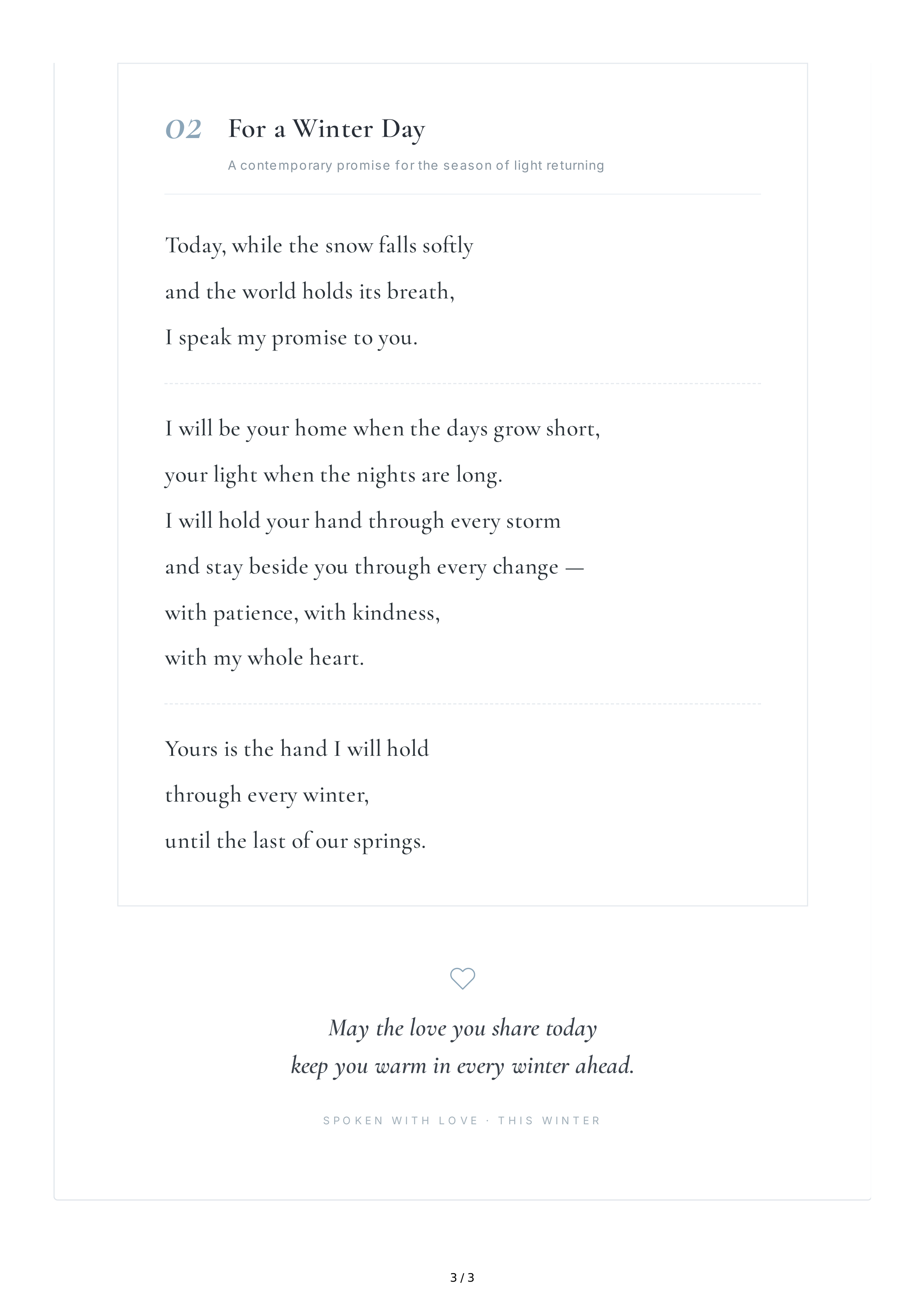 Wedding Vows for a Winter Wedding — page 3