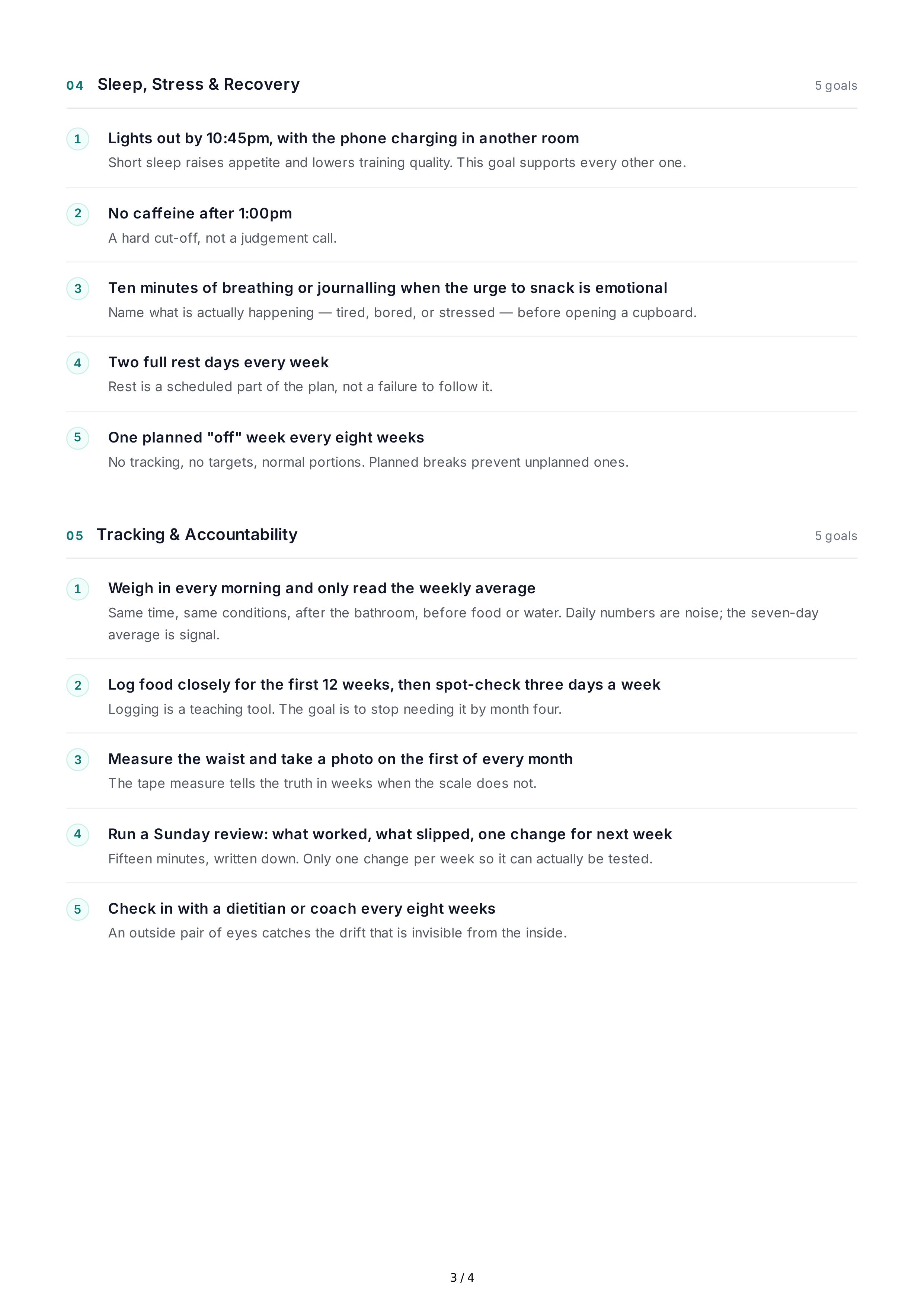 Weight Management Life Goals — page 3