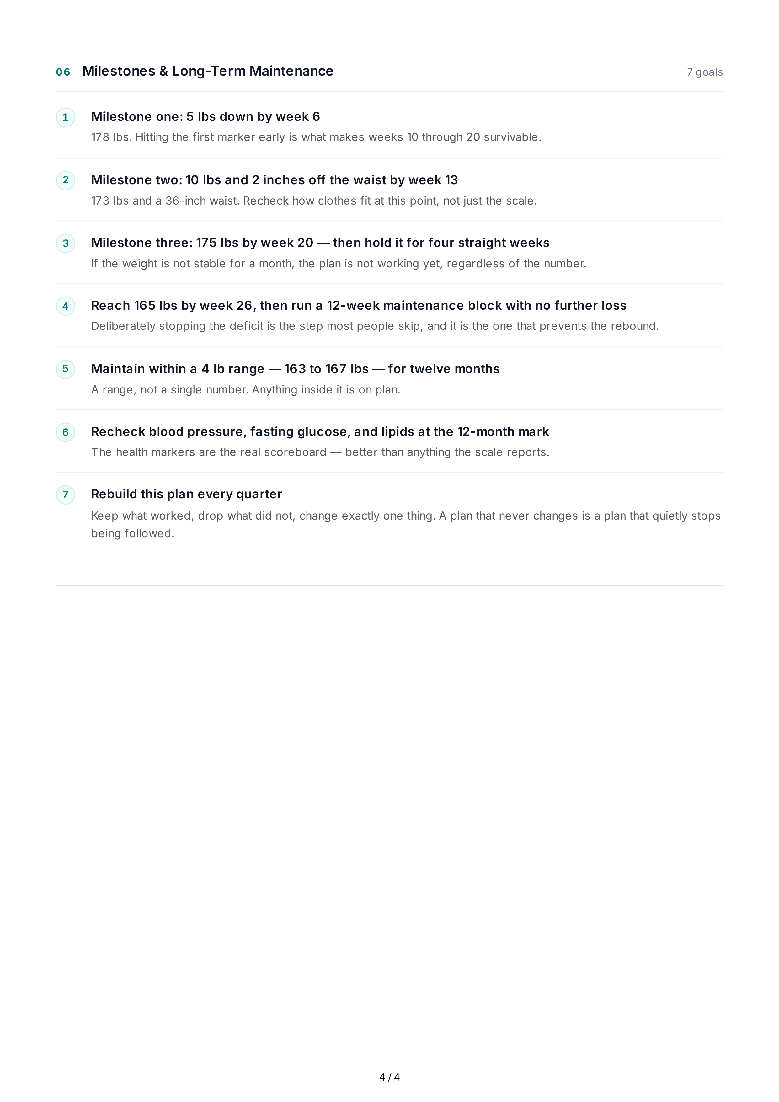 Weight Management Life Goals — page 4