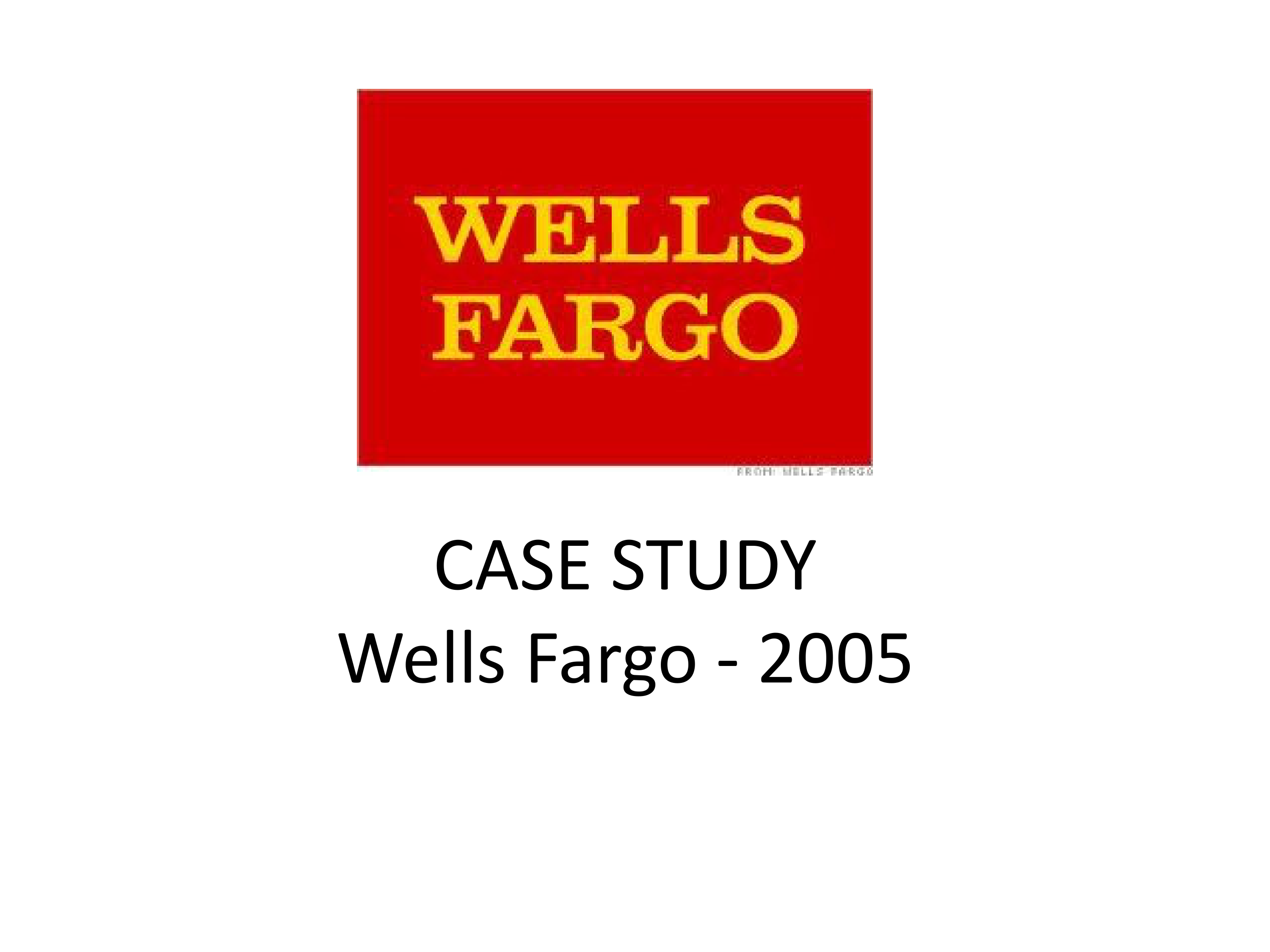 Wells Fargo Swot Analysis  — page 1
