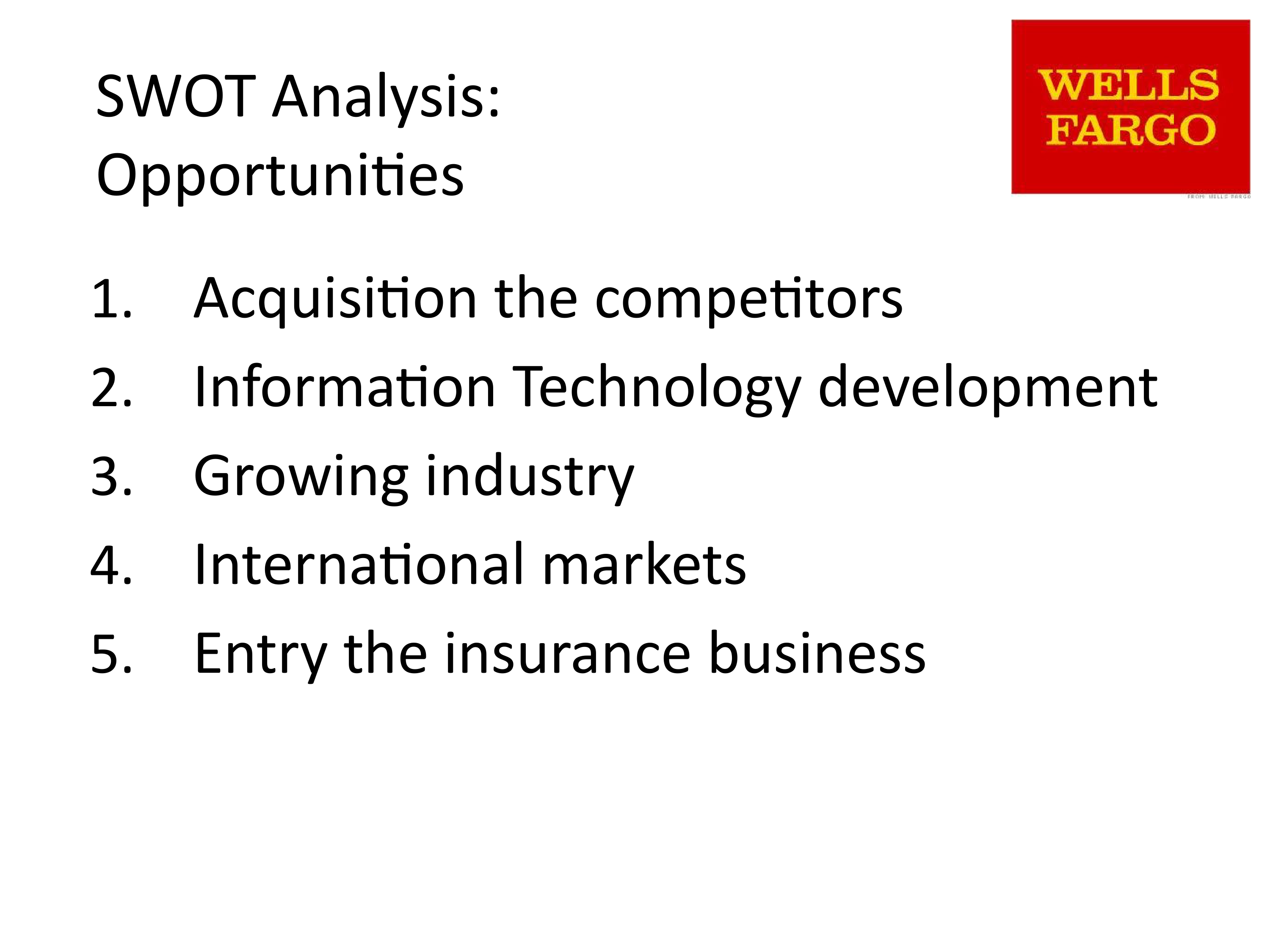 Wells Fargo Swot Analysis  — page 6
