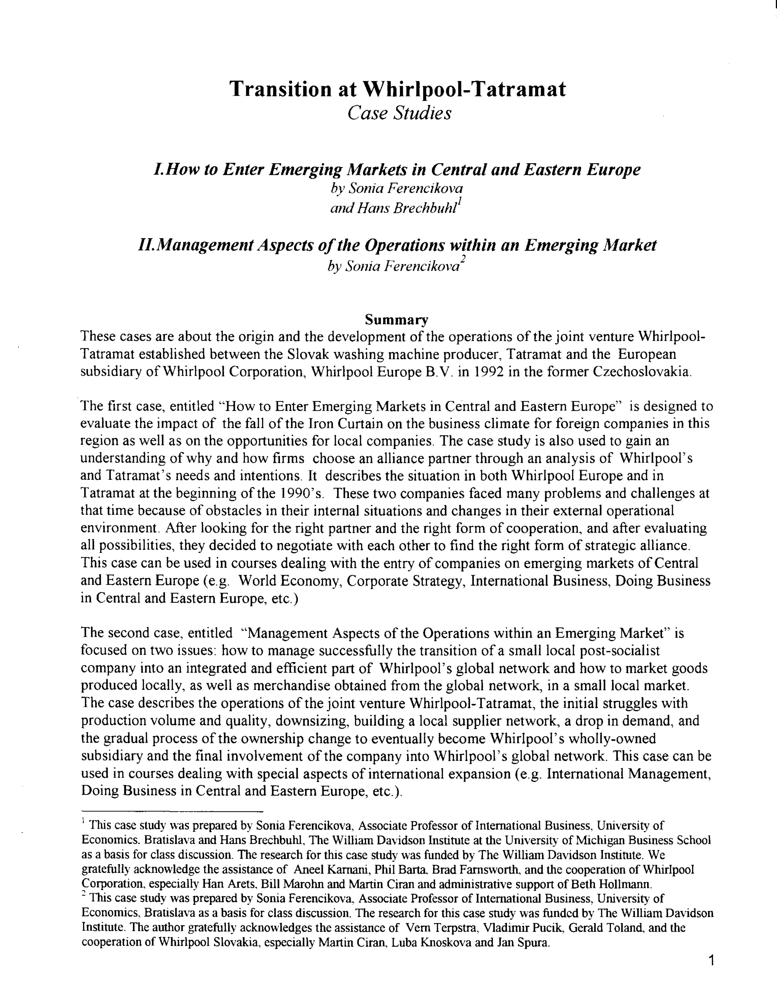 Whirlpool Case Study — page 2