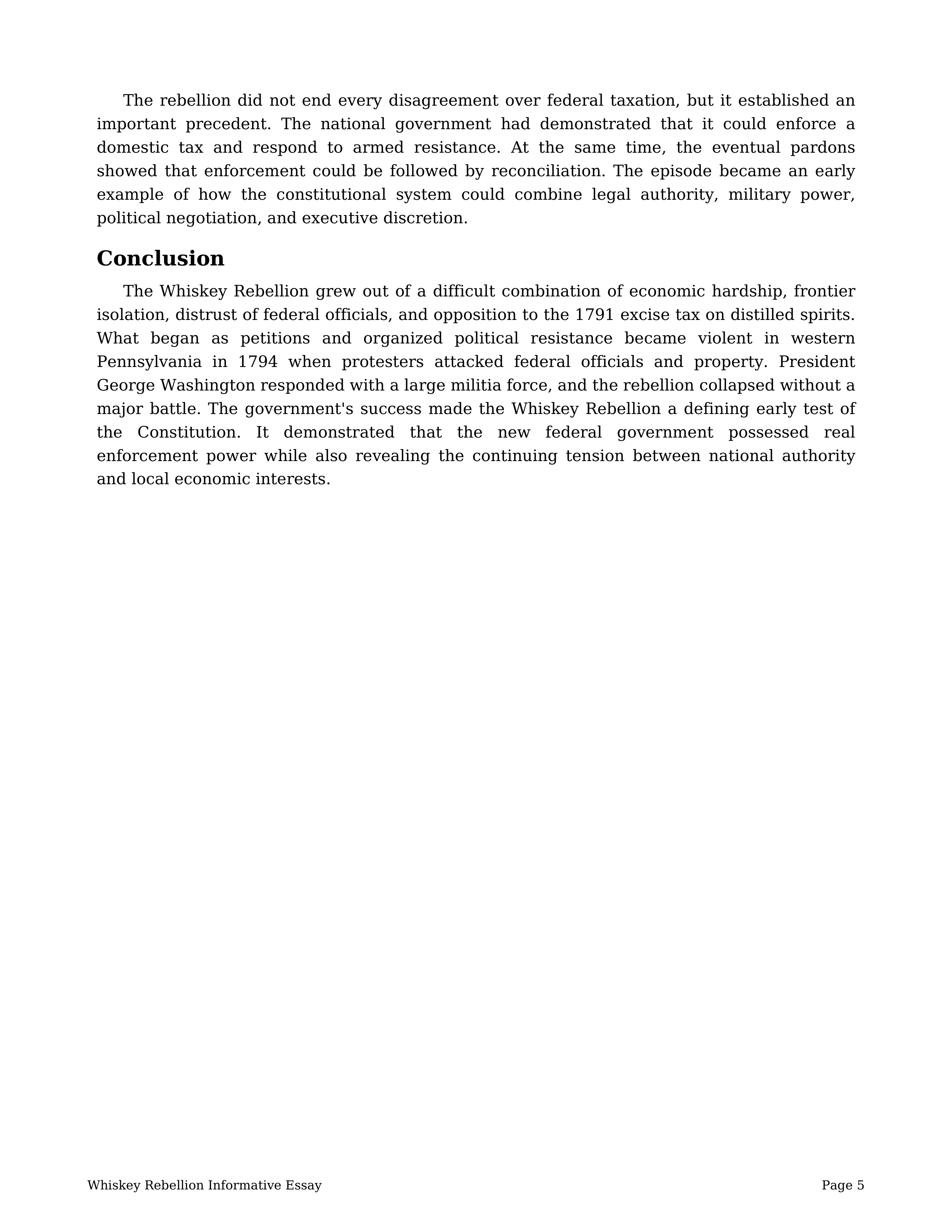 Whiskey Rebellion Informative Essay — page 5