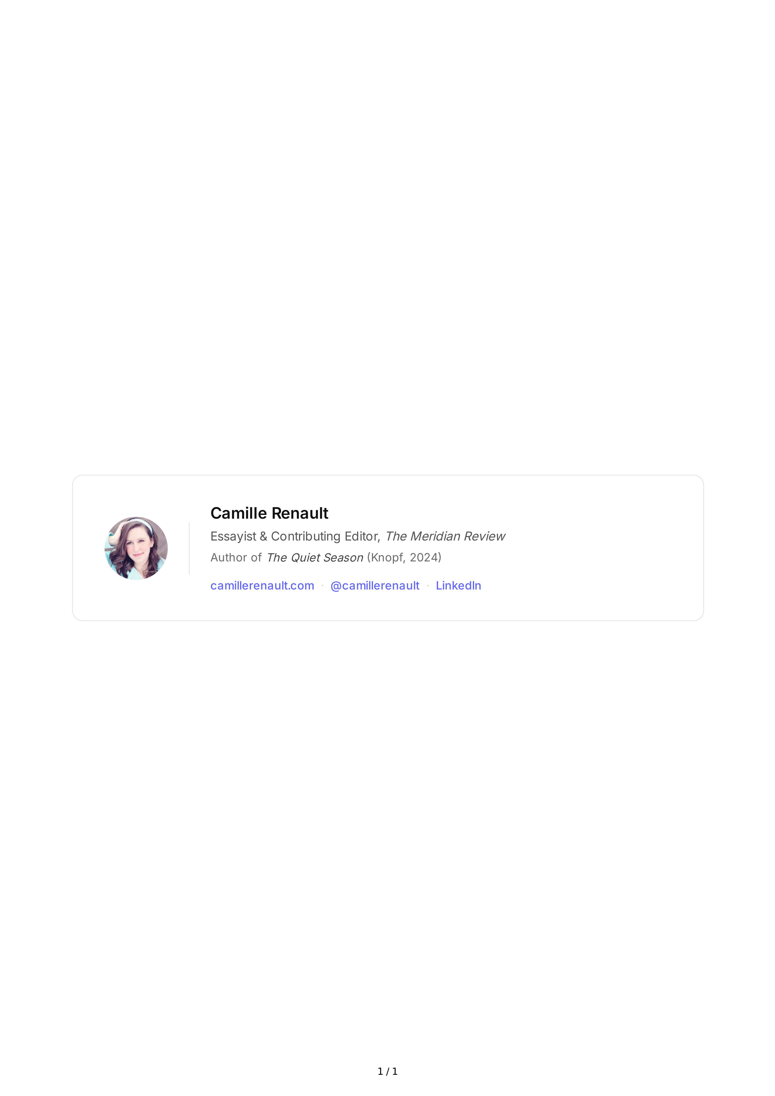 Writer Email Signature — page 1