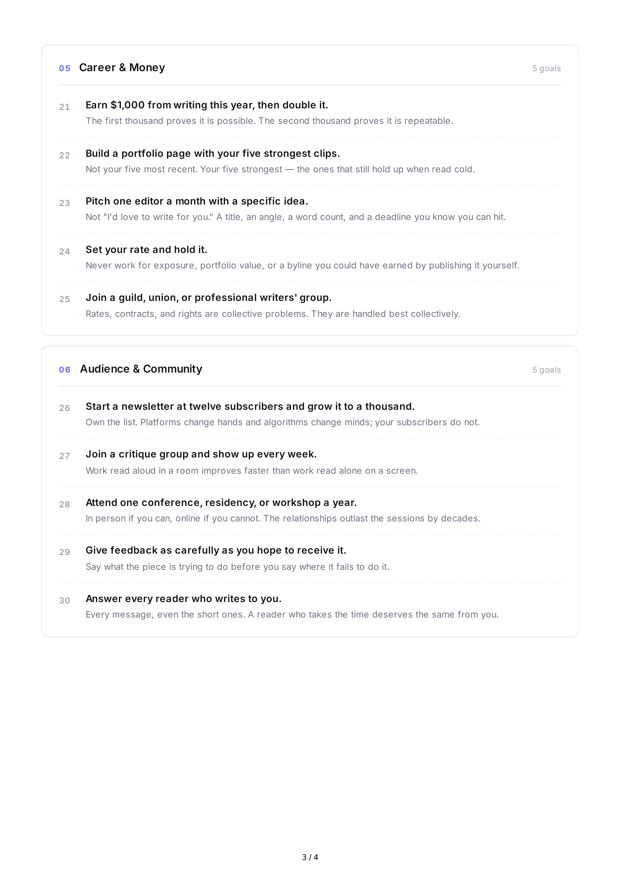 Writing Life Goals — page 3