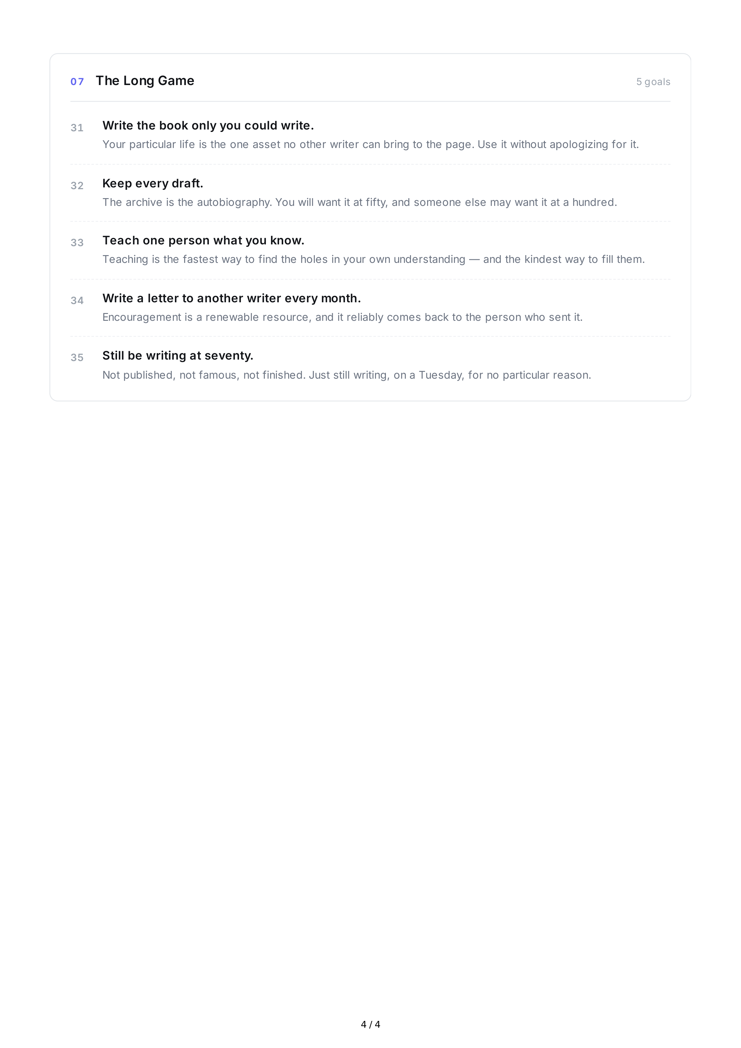 Writing Life Goals — page 4