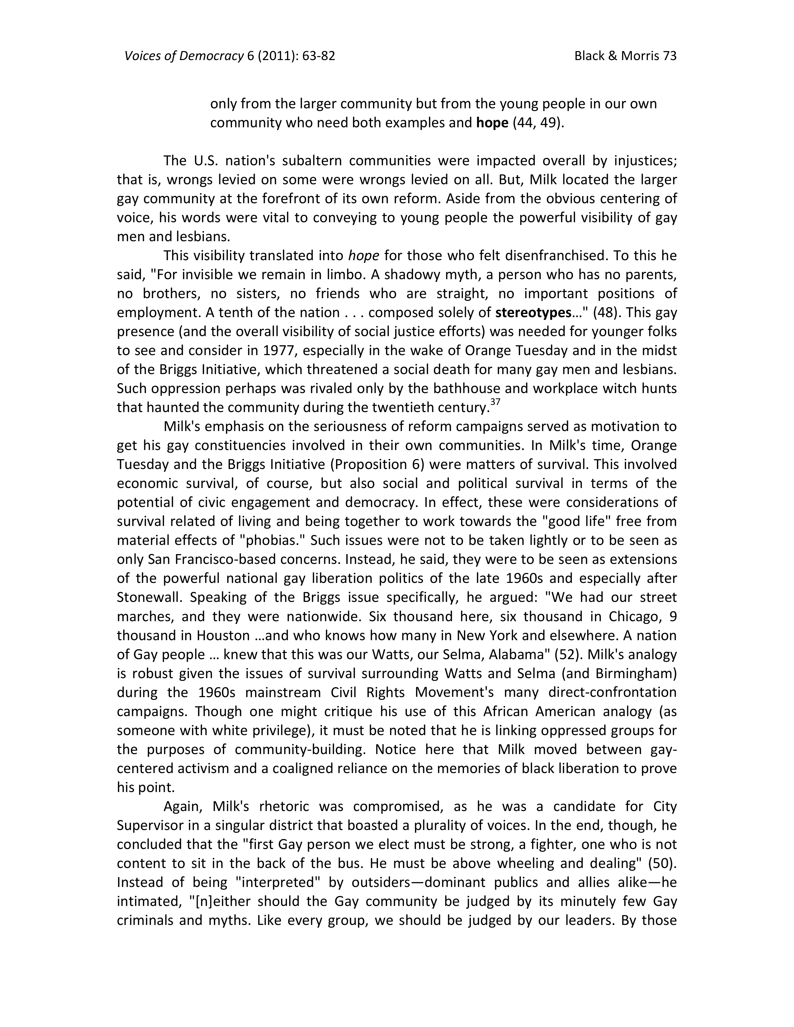 You've Got to Have Hope Essay — page 11