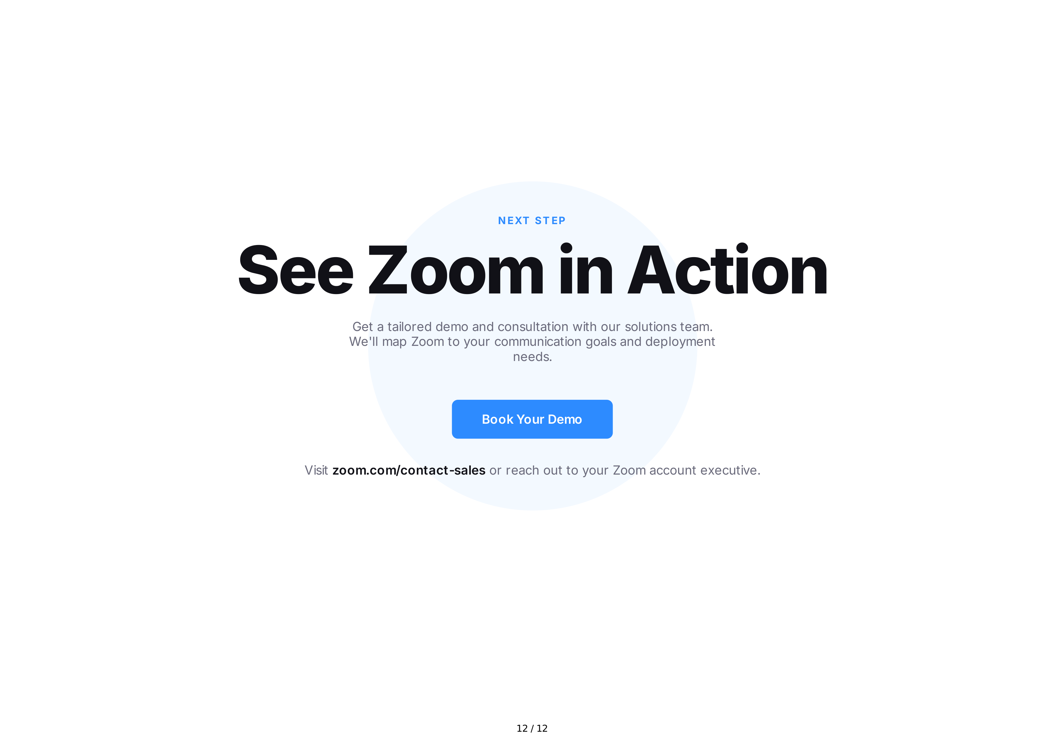 Zoom Sales Pitch Presentation — page 12