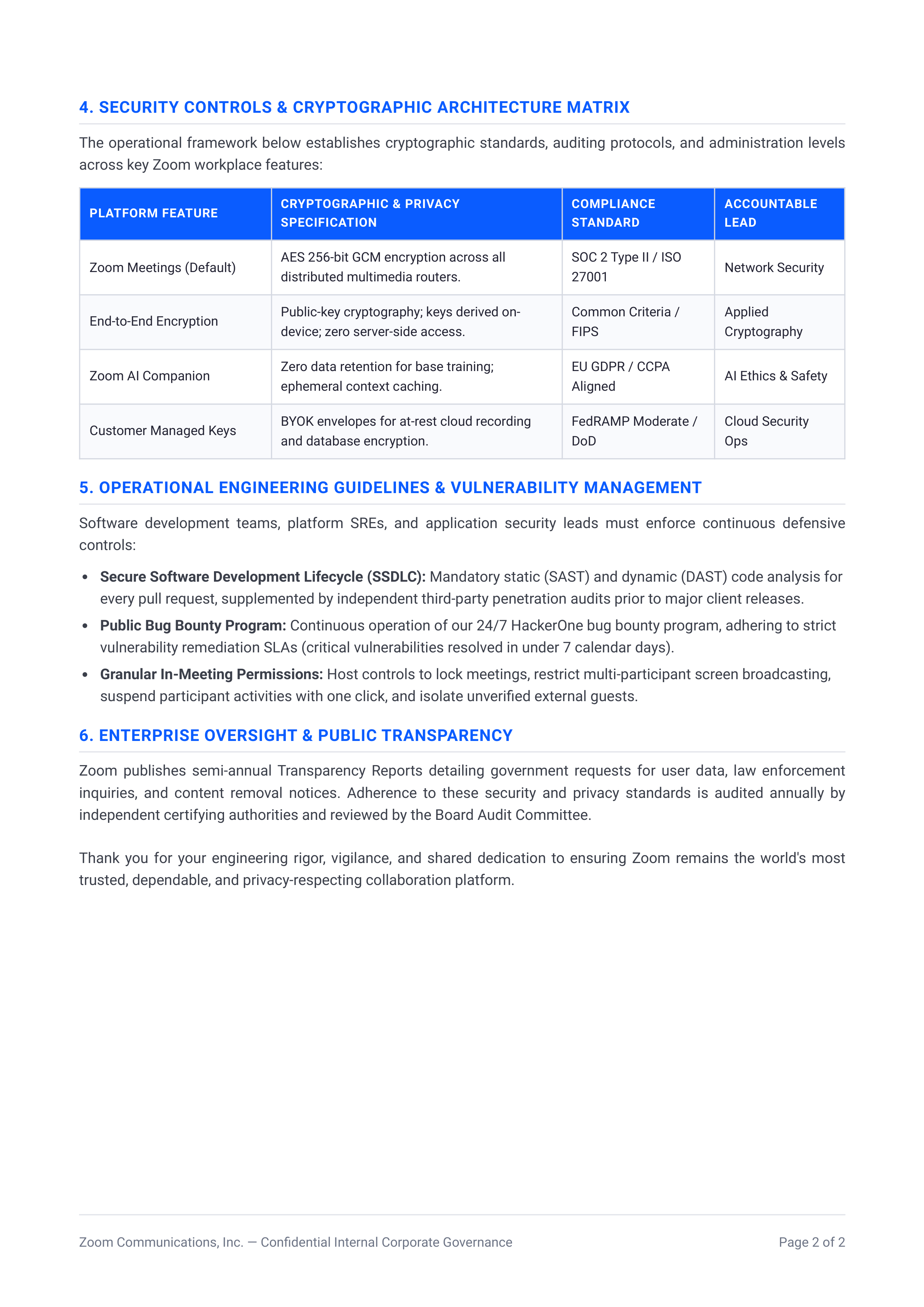 Zoom Security and Privacy Memo — page 2