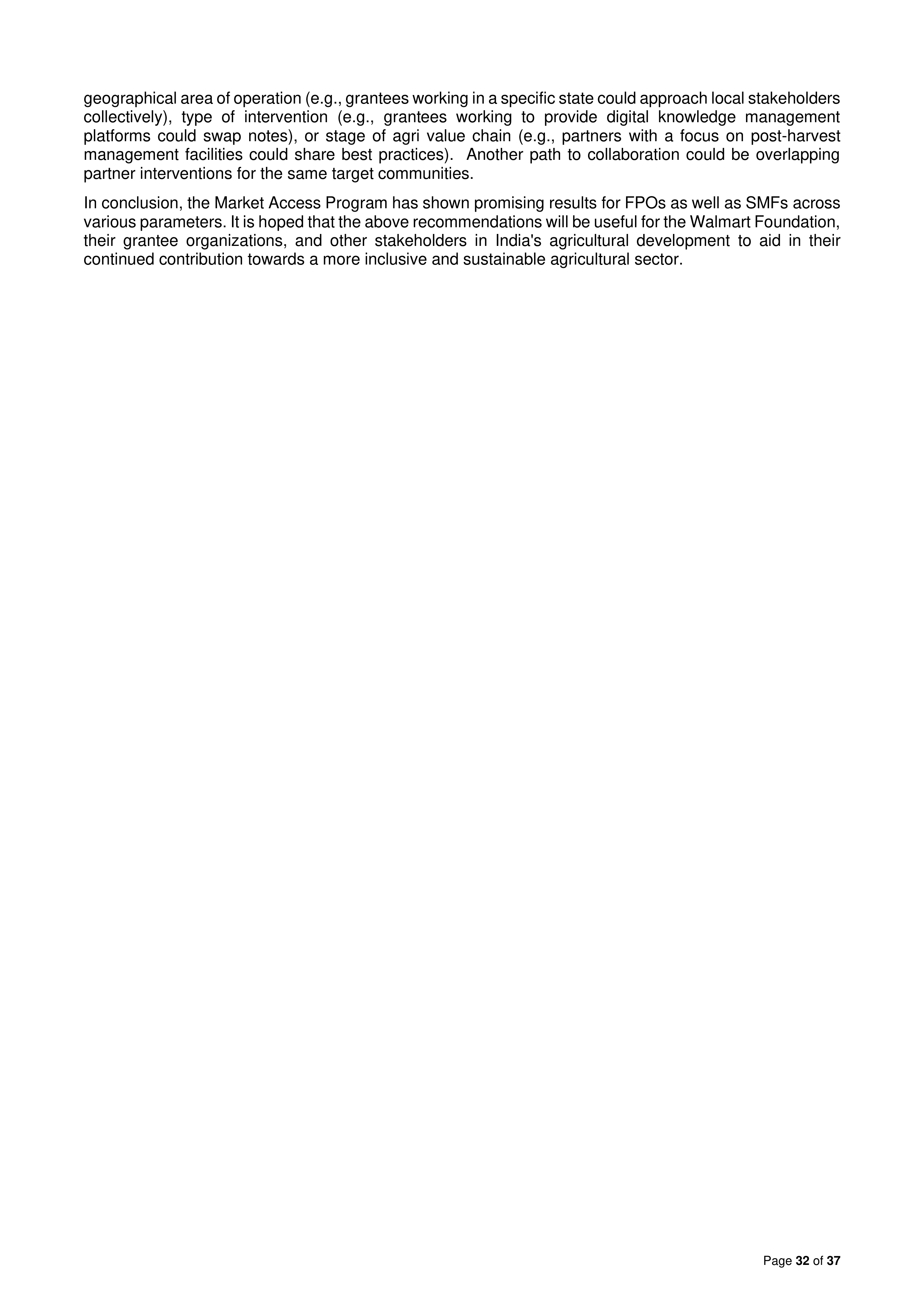 Walmart India Market Access Impact Report — page 32