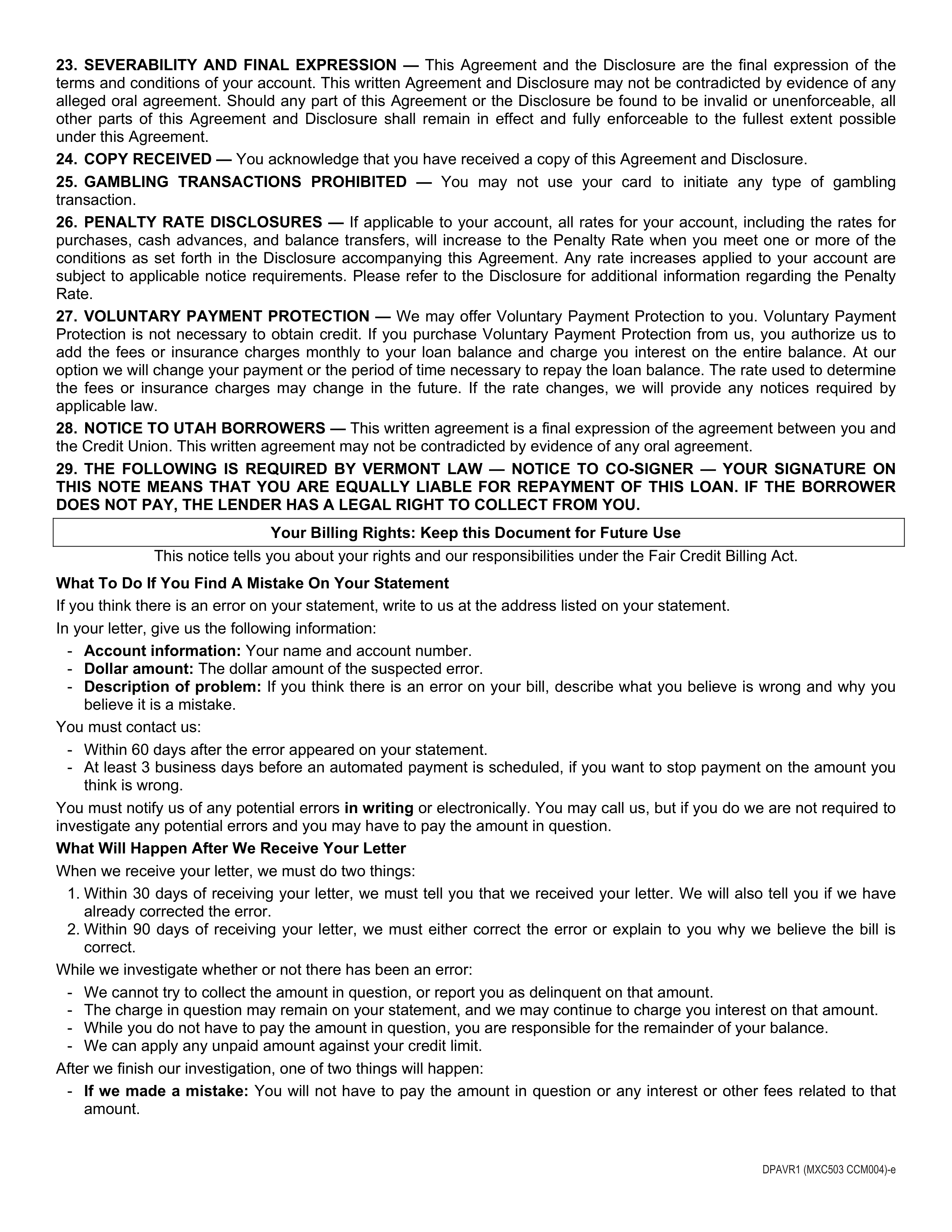 Merchant Direct Mastercard Agreement — page 5