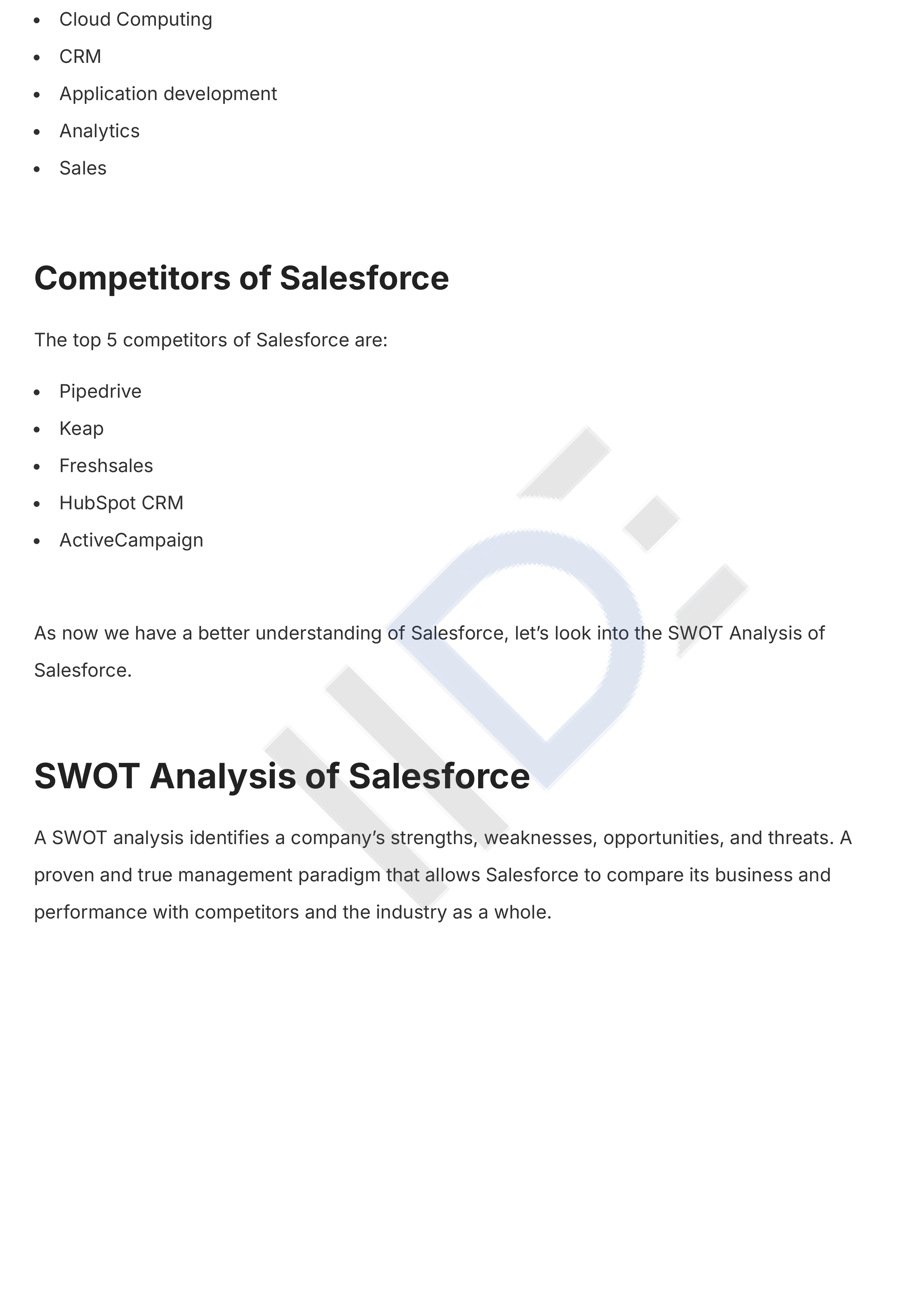 Salesforce Swot Analysis  — page 4